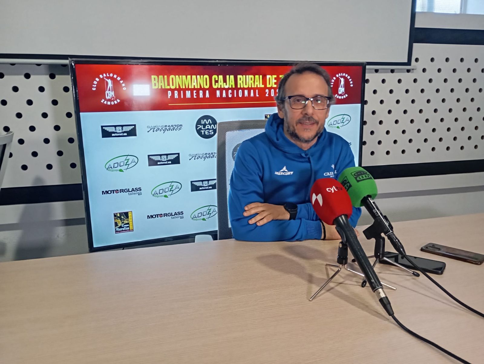 Félix Mojón en rueda de prensa previa al partido contra Torrelavega B.