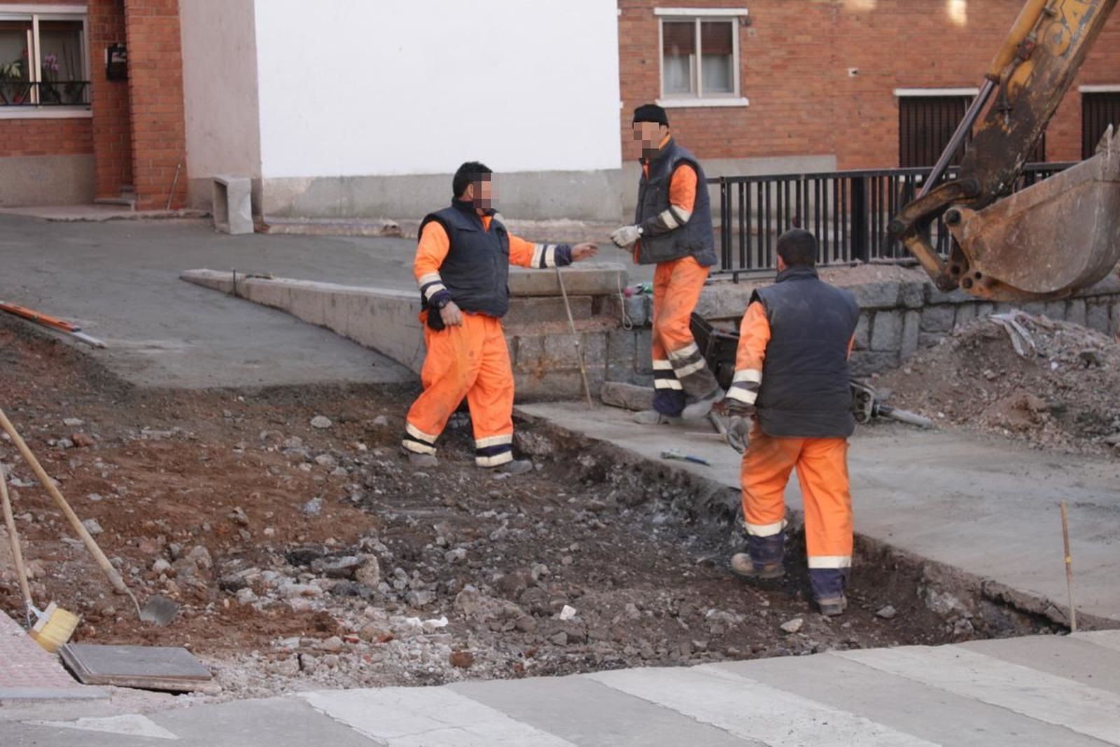 Trabajadores en una obra