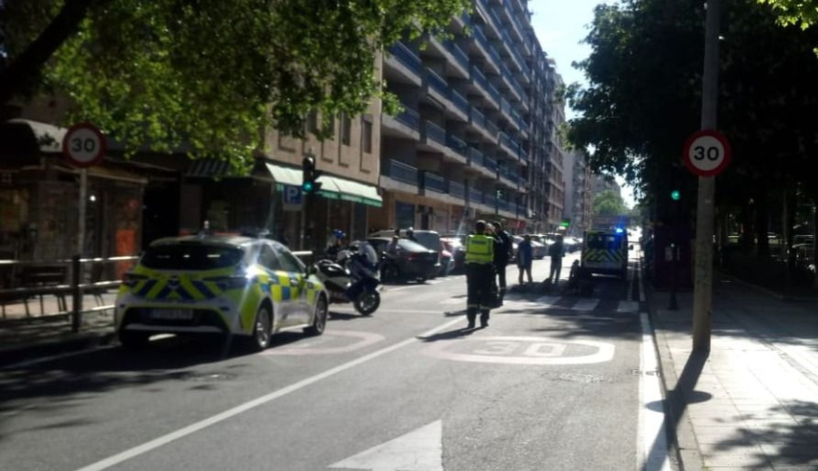 Trasladada al Hospital tras ser atropellada junto al parque de La Alamedilla