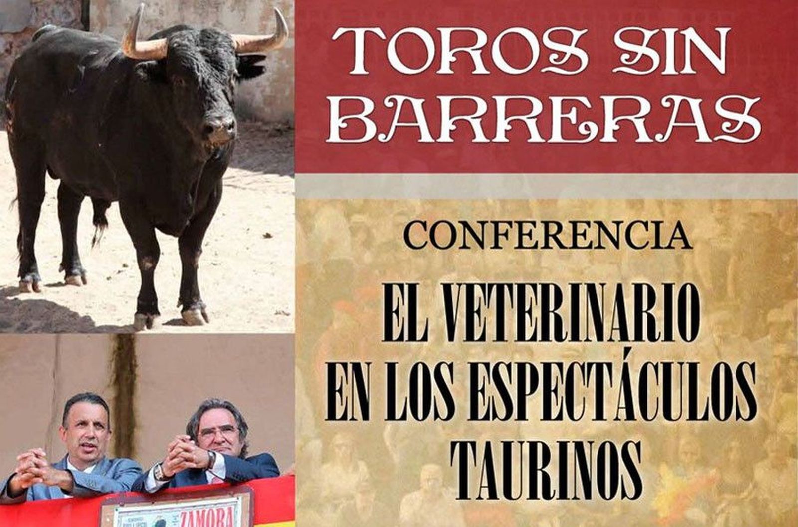 Cartel toro barrera veterinario