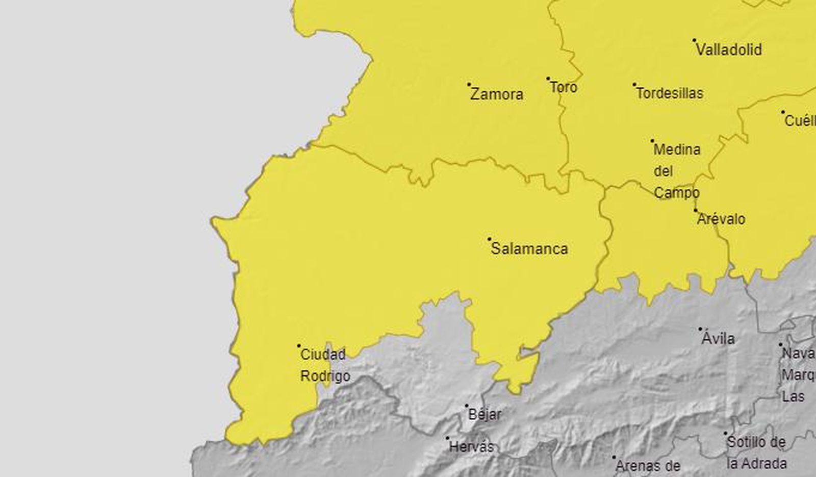 Salamanca, en aviso amarillo por nieblas hasta las 12:00 horas de este martes. Foto @AEMET_CyL