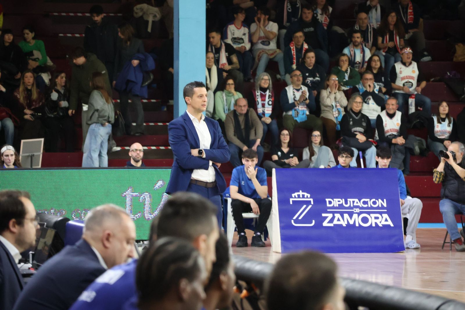 Saulo Hernández durante el encuentro entre el CB Zamora y el Obradoiro
