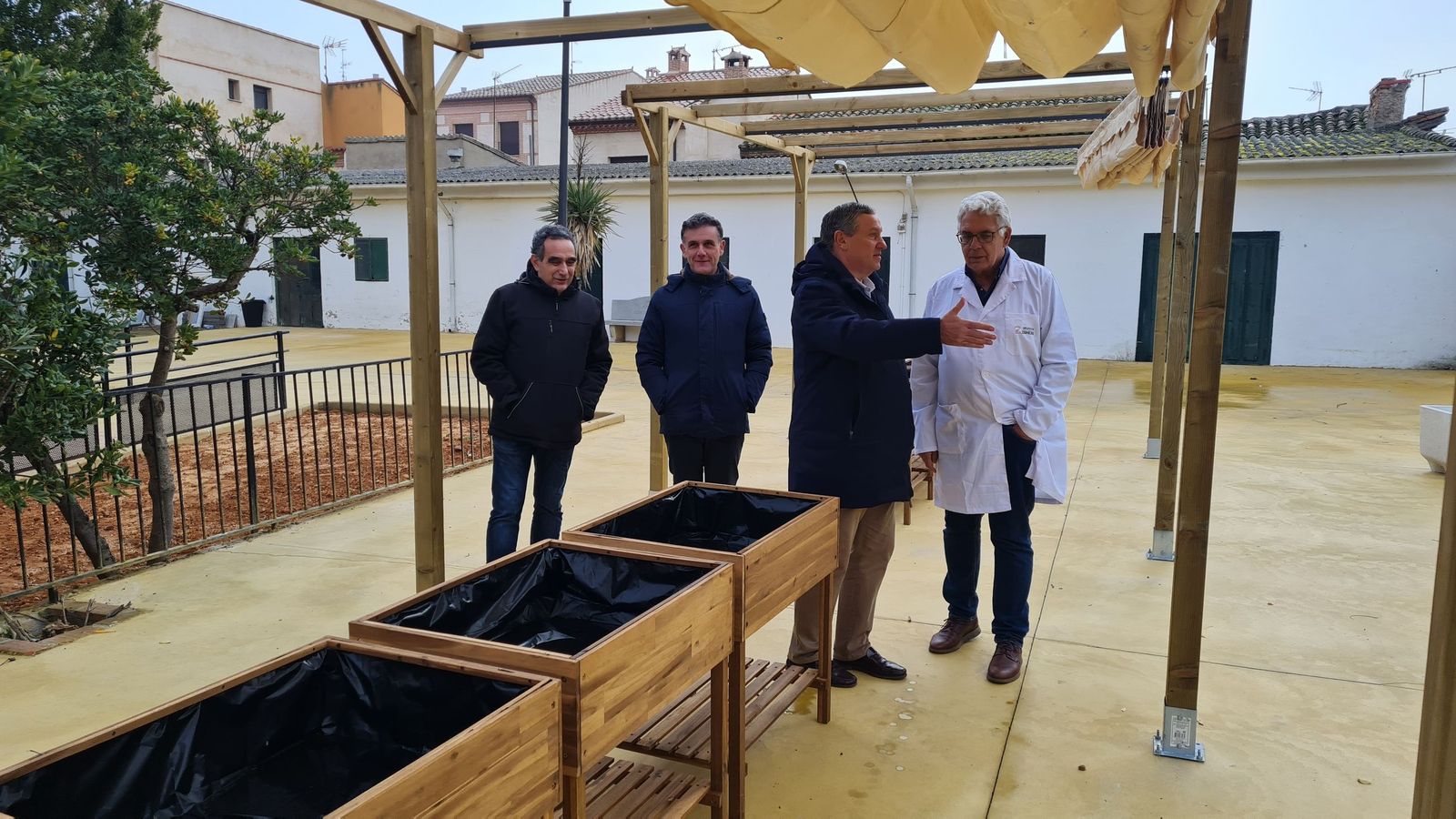 Un instante de la visita