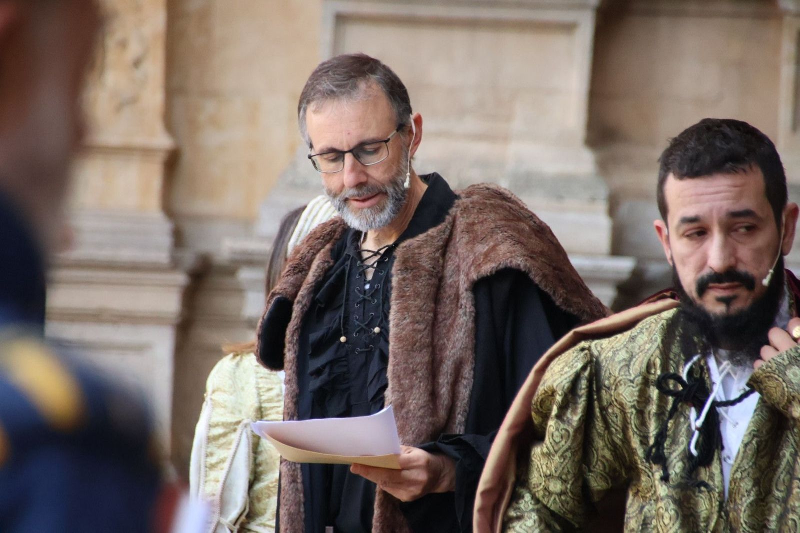 Teatralización entrevista Colón con los Reyes Católicos