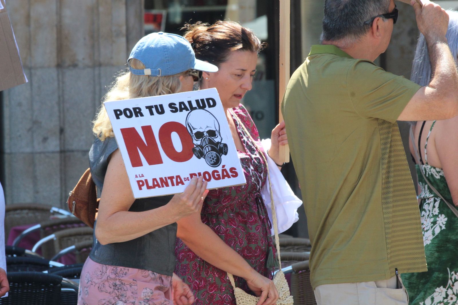 Manifestación Biogás en la Plaza Mayor de Salamanca