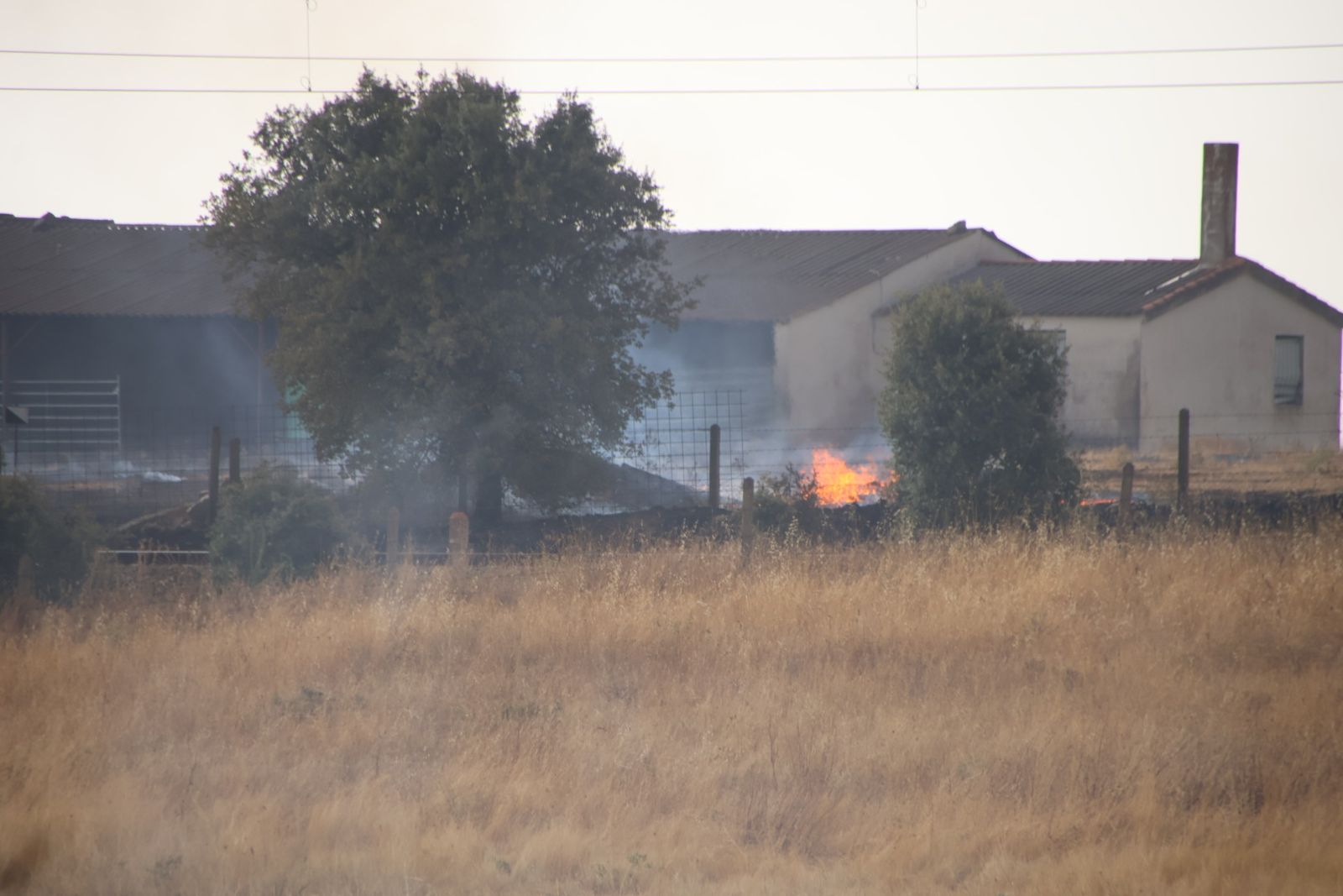 Un incendio de nivel 2 afecta al entorno rural de Martín de Yeltes