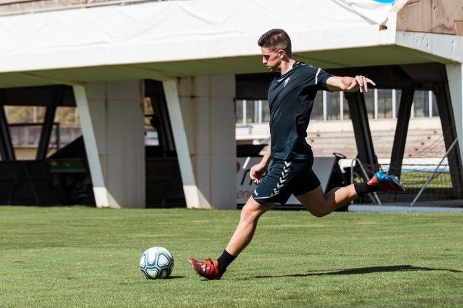 David del Pozo, en un entrenamiento con el Albacete. / FOTO: Albacete Balompié.