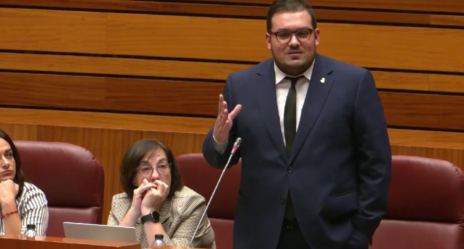 Un instante de su intervención