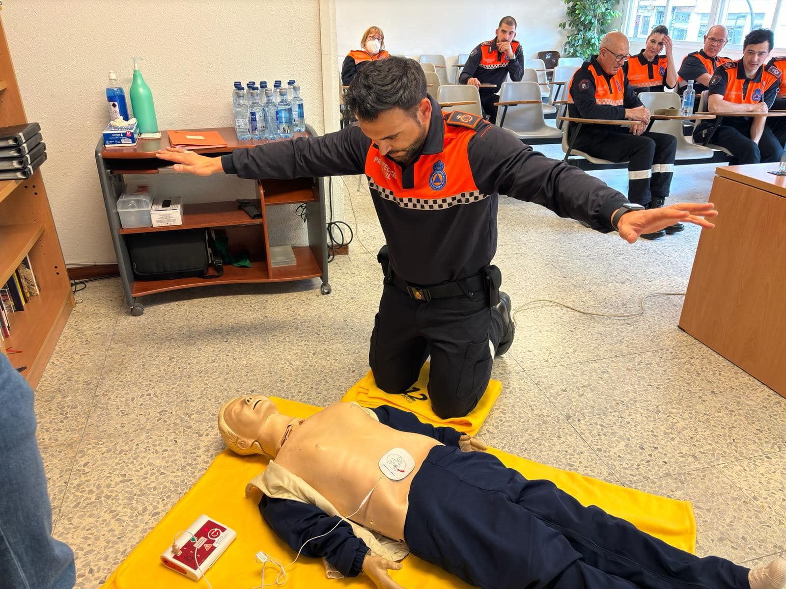 Un instante del desarrollo del curso Protección Civil