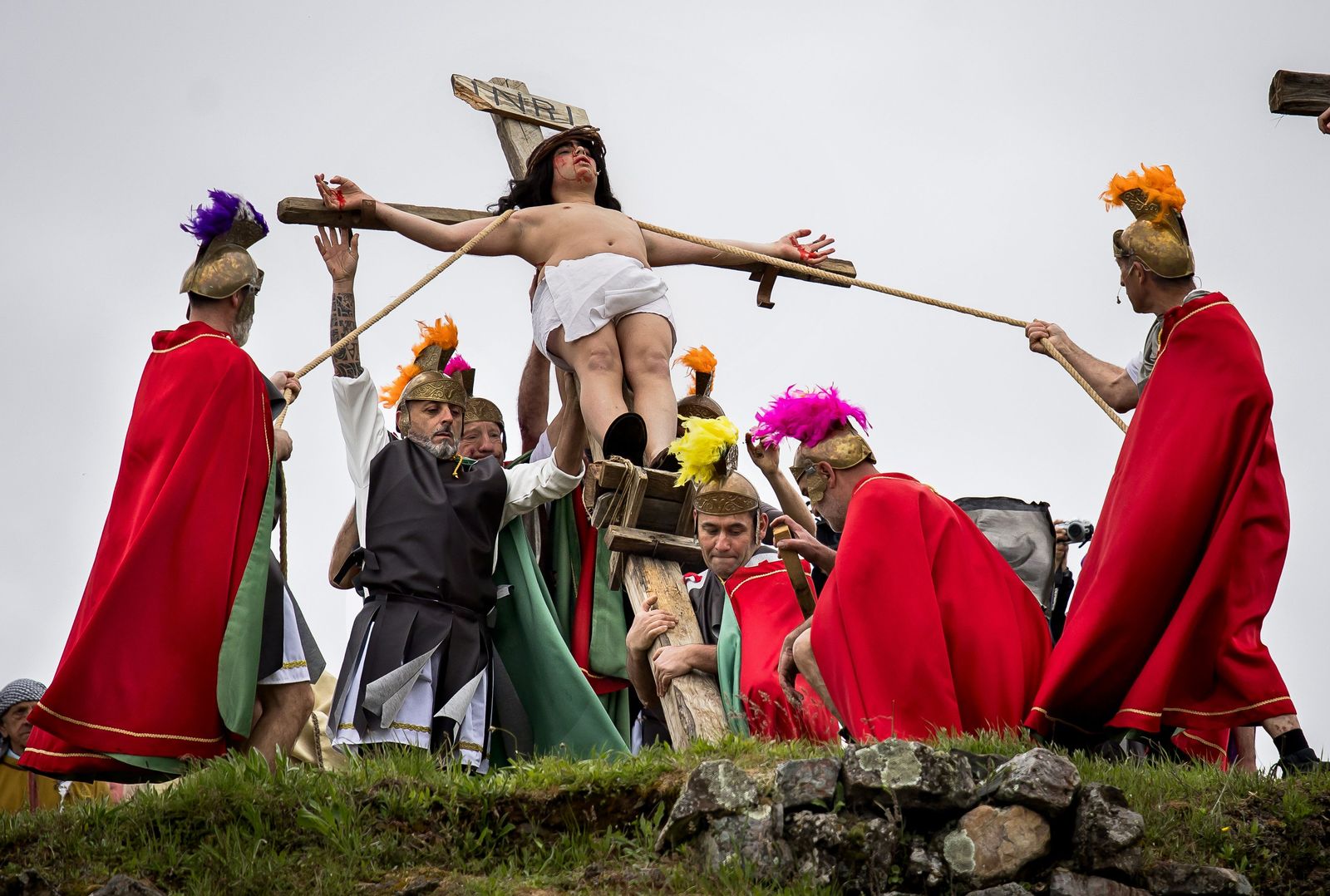 Serradilla del Arroyo se vuelca un año más en la representación viviente de la Pasión por el Viernes Santo. Foto: ICAL