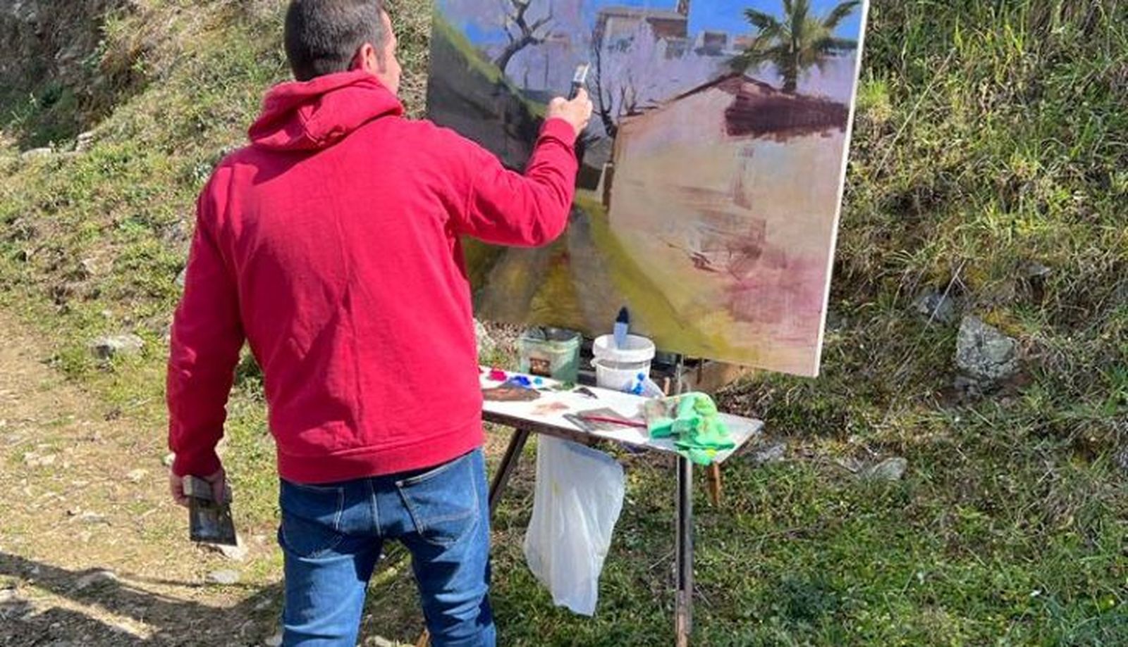 Segundo certamen de pintura al aire libre "Almendros vivos", celebrado en La Fregeneda | Salamanca 24 Horas