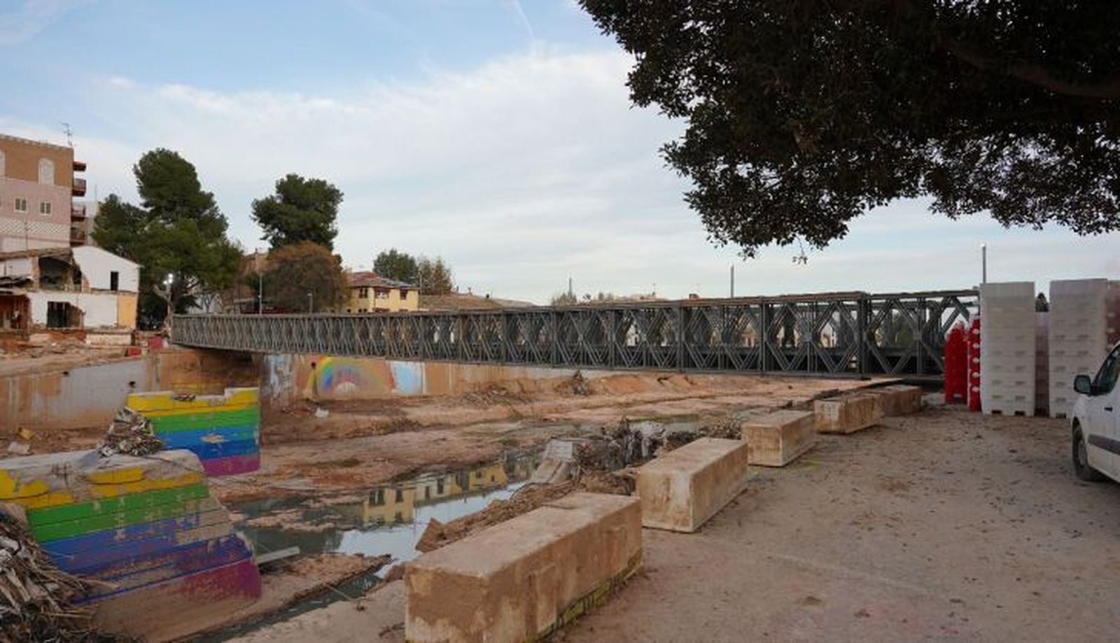 Puente construido por el REI11 en Picanya