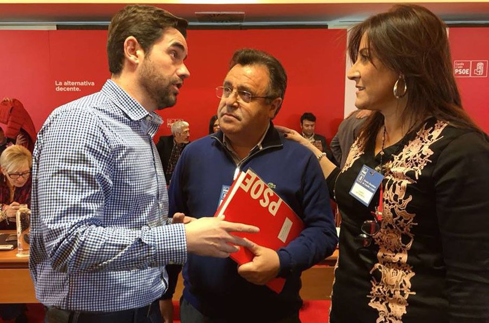 PSOE Zamora. Antidio Fagúndez José Ignacio Martín Benito y Ana Sánchez Febrero 2018