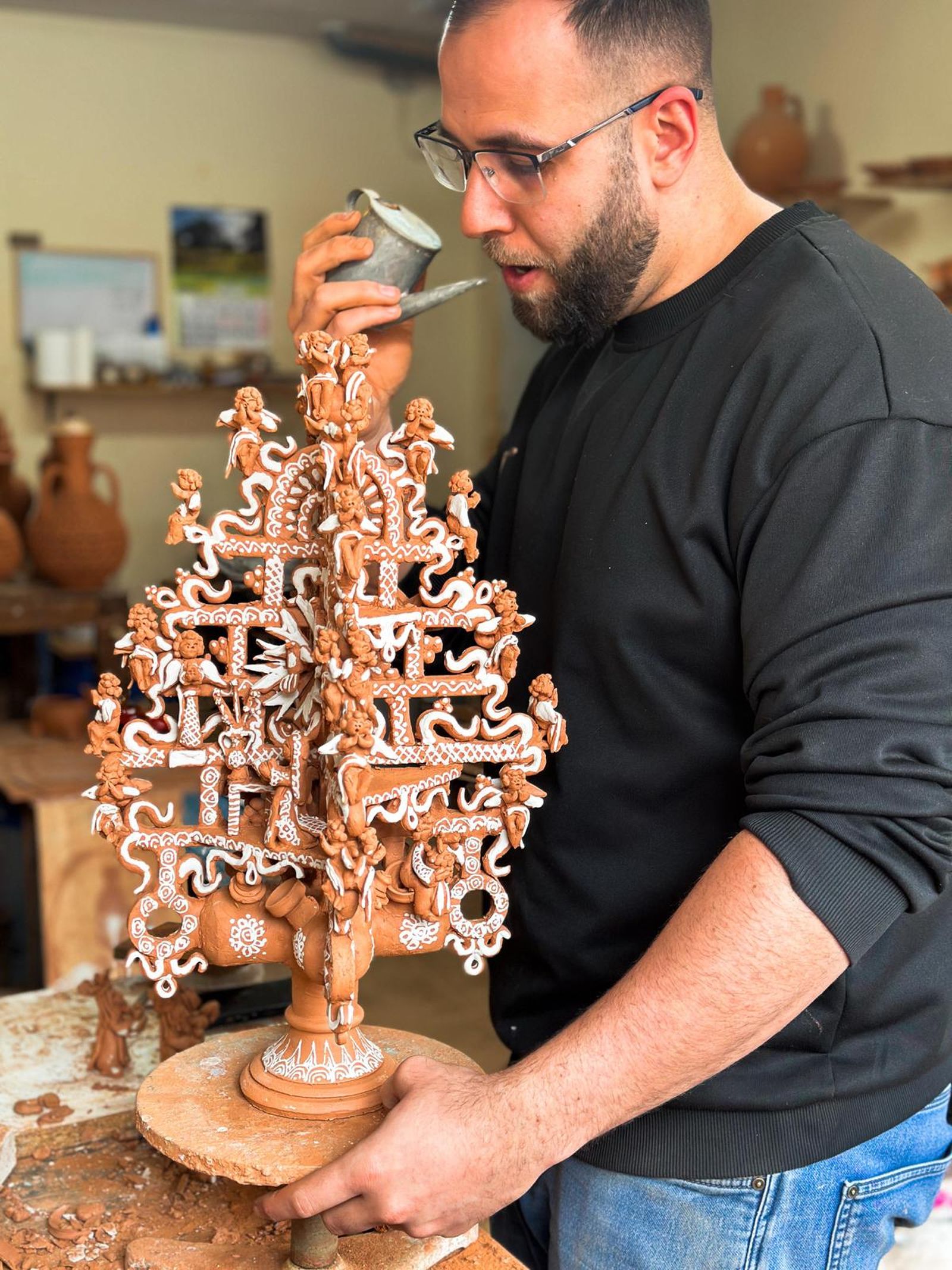 Belén hecho con filigrana. Taller Tomás Pérez 