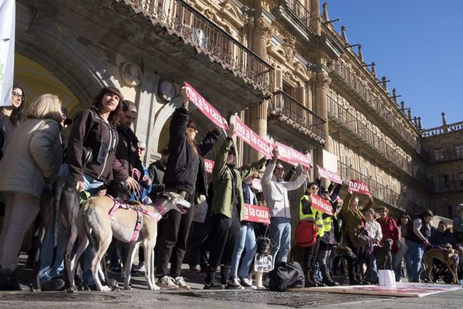 La plataforma NAC se manifiesta en Salamanca para “acabar con la caza con perros”
