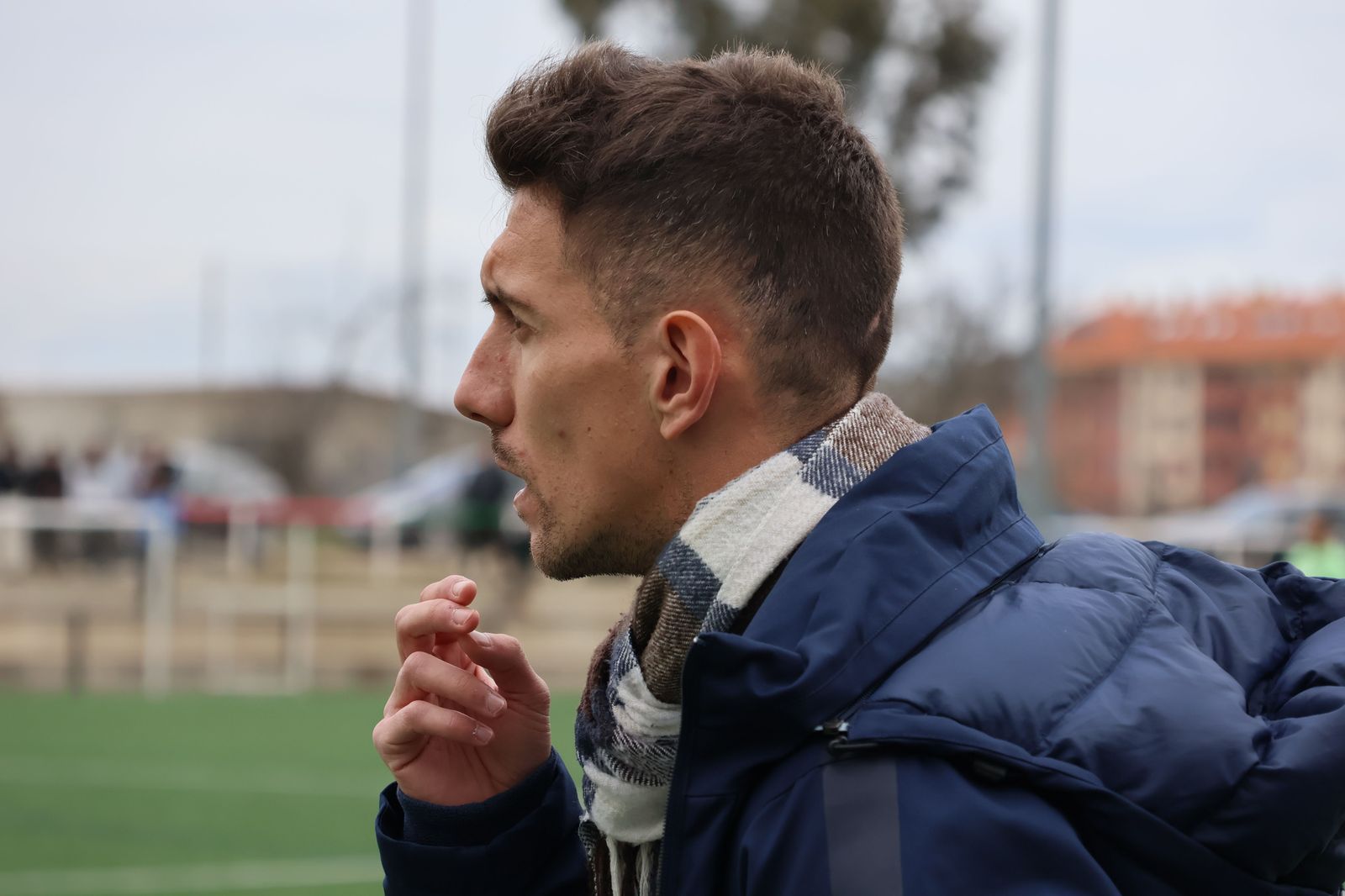 Kike Ramos, durante el Zamora B - Moraleja CF esta temporada