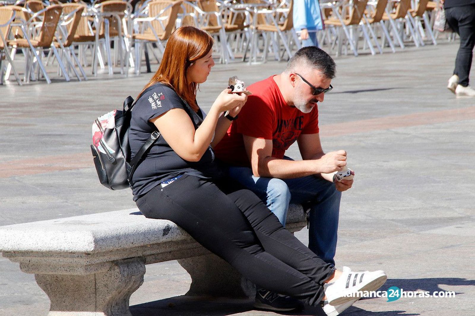 Buen tiempo en Salamanca. Foto de archivo