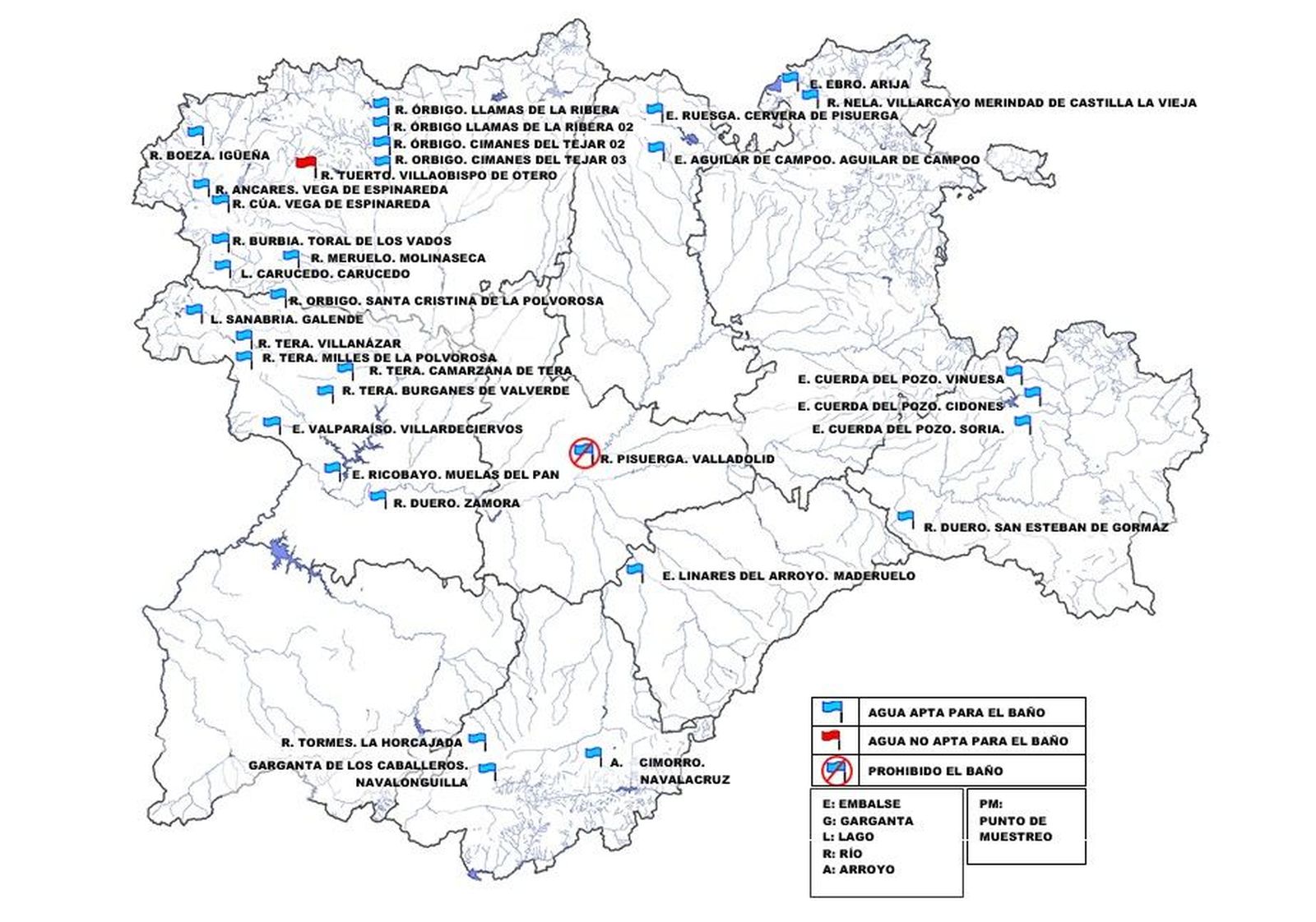2025 06 20 MAPA DE APTITUD ZONAS DE BAÑO 2025 06 20 MAPA DE APTITUD ZONAS DE BAÑO