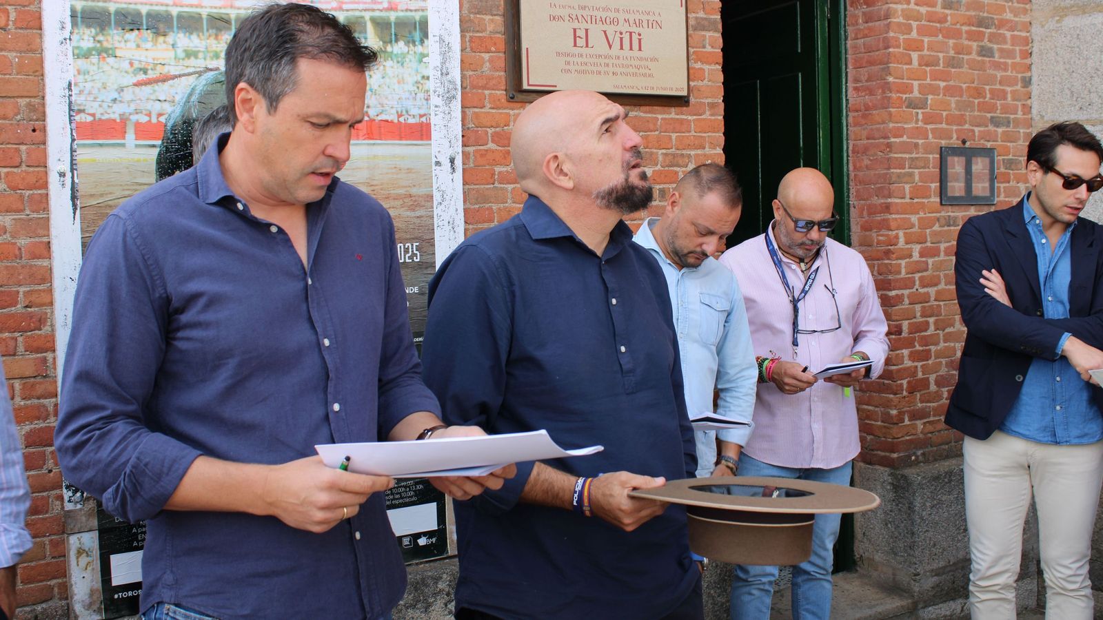 Sorteo de la corrida de Vellosino para Damián Castaño, Diego San Román e Ismael Martín en La Glorieta