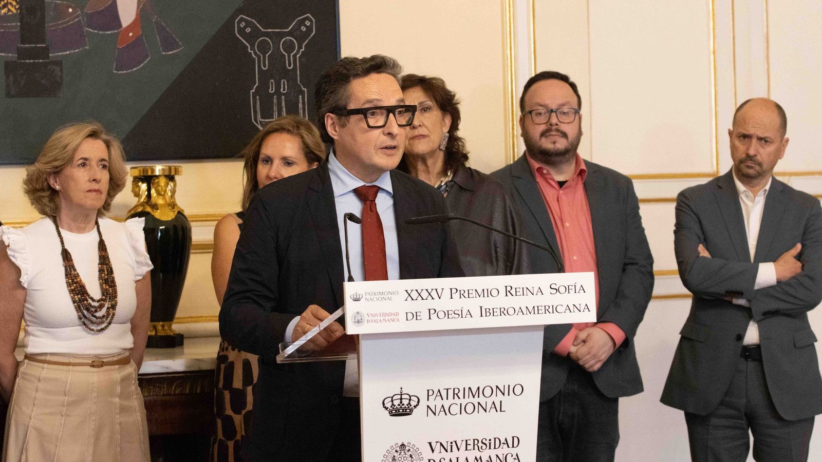 El rector de la Universidad de Salamanca, Juan Manuel Corchado, durante su intervención. Raquel J. Santos
