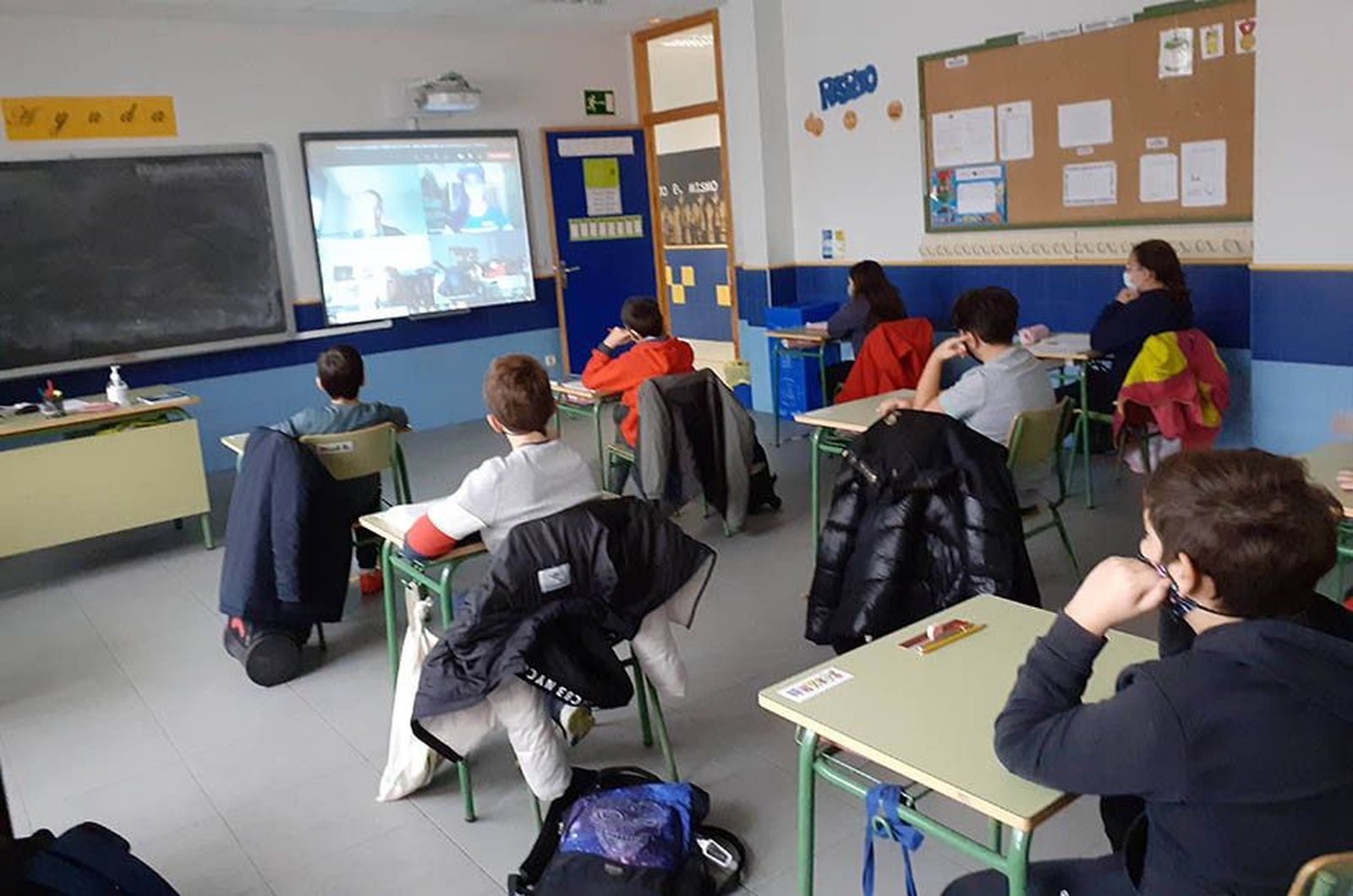 Un aula de un centro educativo en la provincia de Zamora. Archivo.