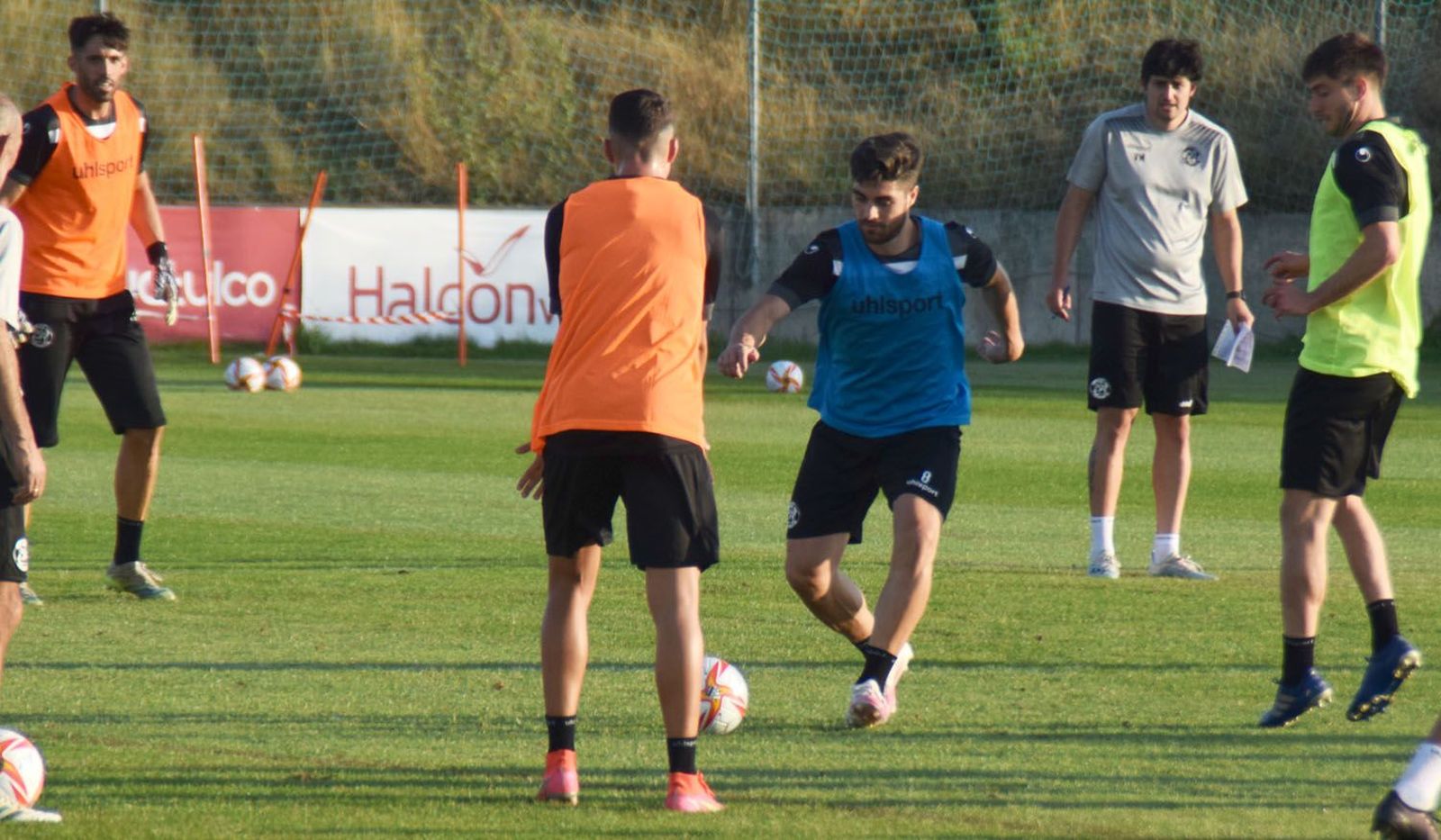 Juanan durante un entrenamiento de esta temporada