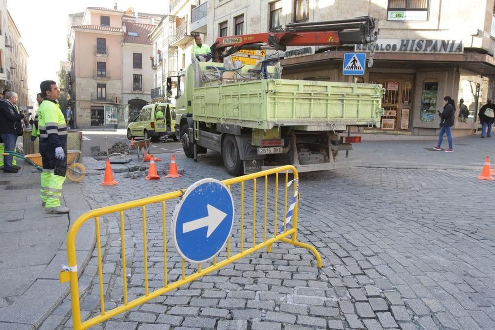 Corte de tráfico del centro de la ciudad