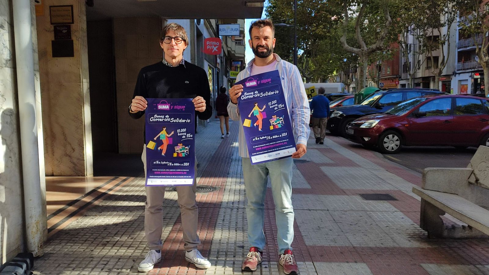 Ruperto Prieto, a la izquierda, junto a David Gago en la presentación de una campaña de comercioón de la nueva campaña de bonos del comercio solidario Ruperto Prieto, a la izquierda, junto a David Gago en la presentación de una campaña de comercioón de la nueva campaña de bonos del comercio solidario