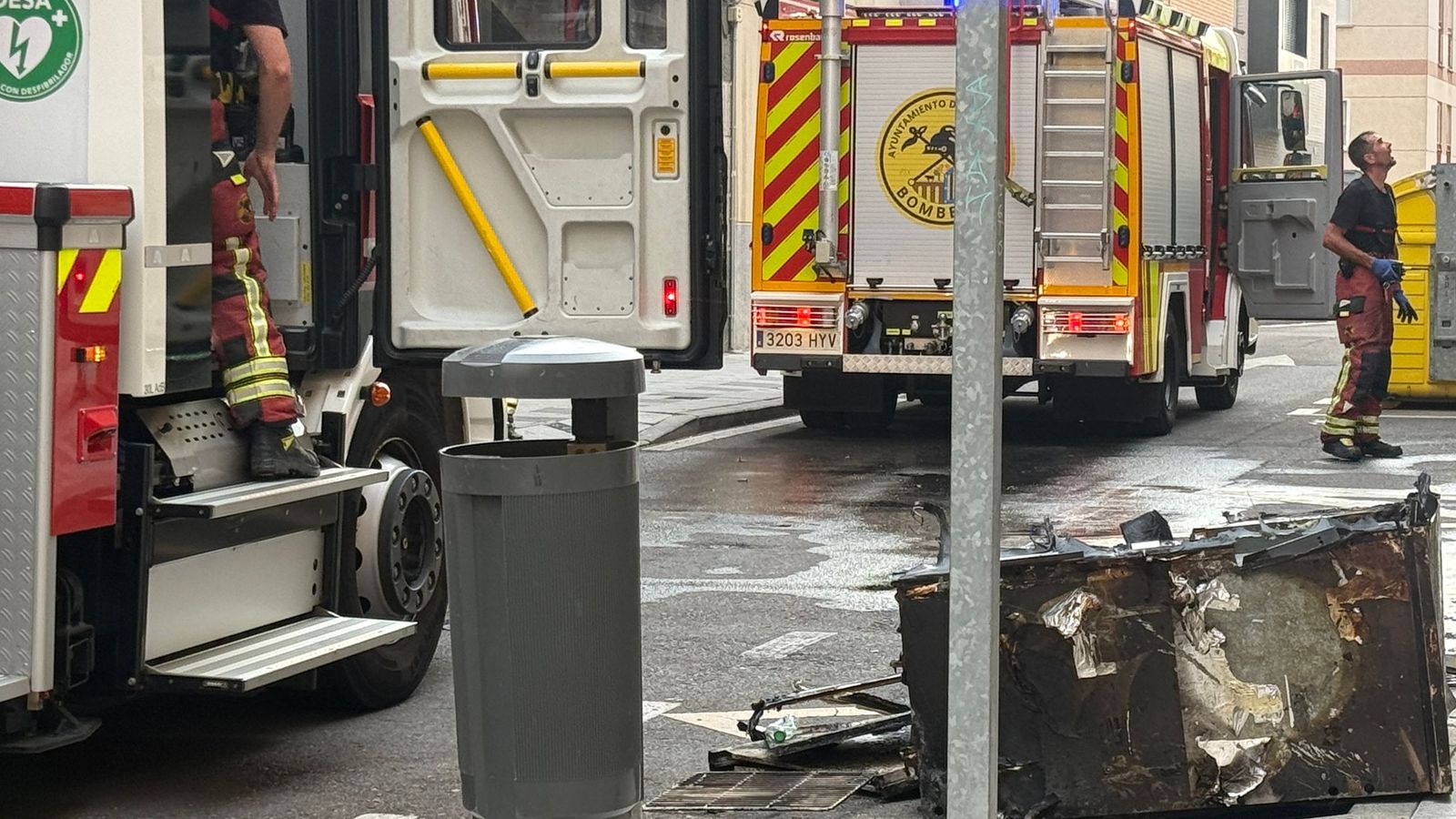 Incendio en el almacén de un bar de la calle Concordia