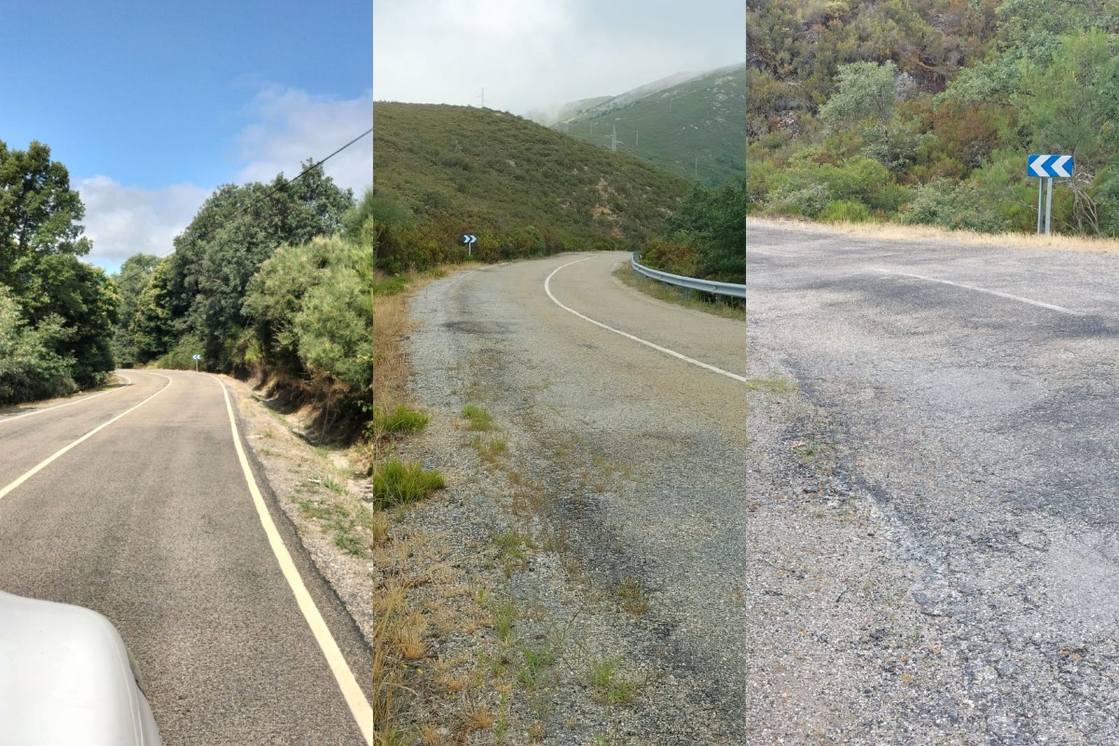 Imágenes del estado de la carretera