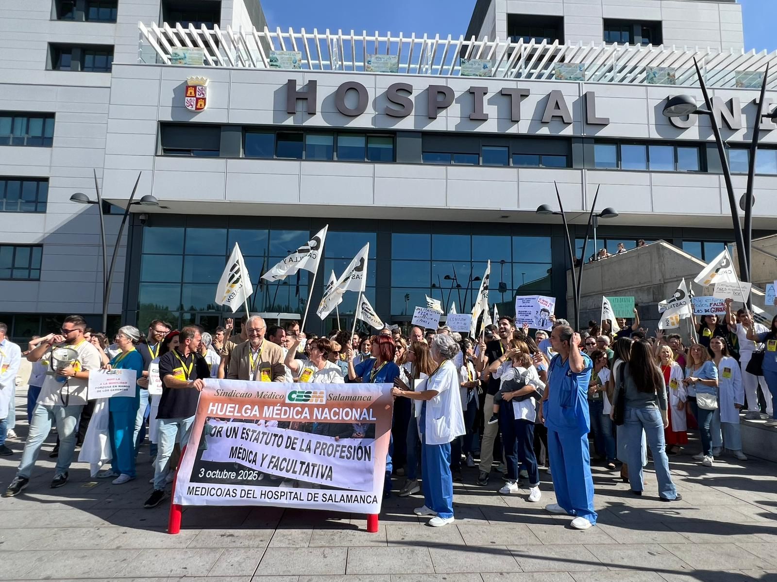 Huelga de médicos contra el borrador de Estatuto Marco en Salamanca 3 de octubre