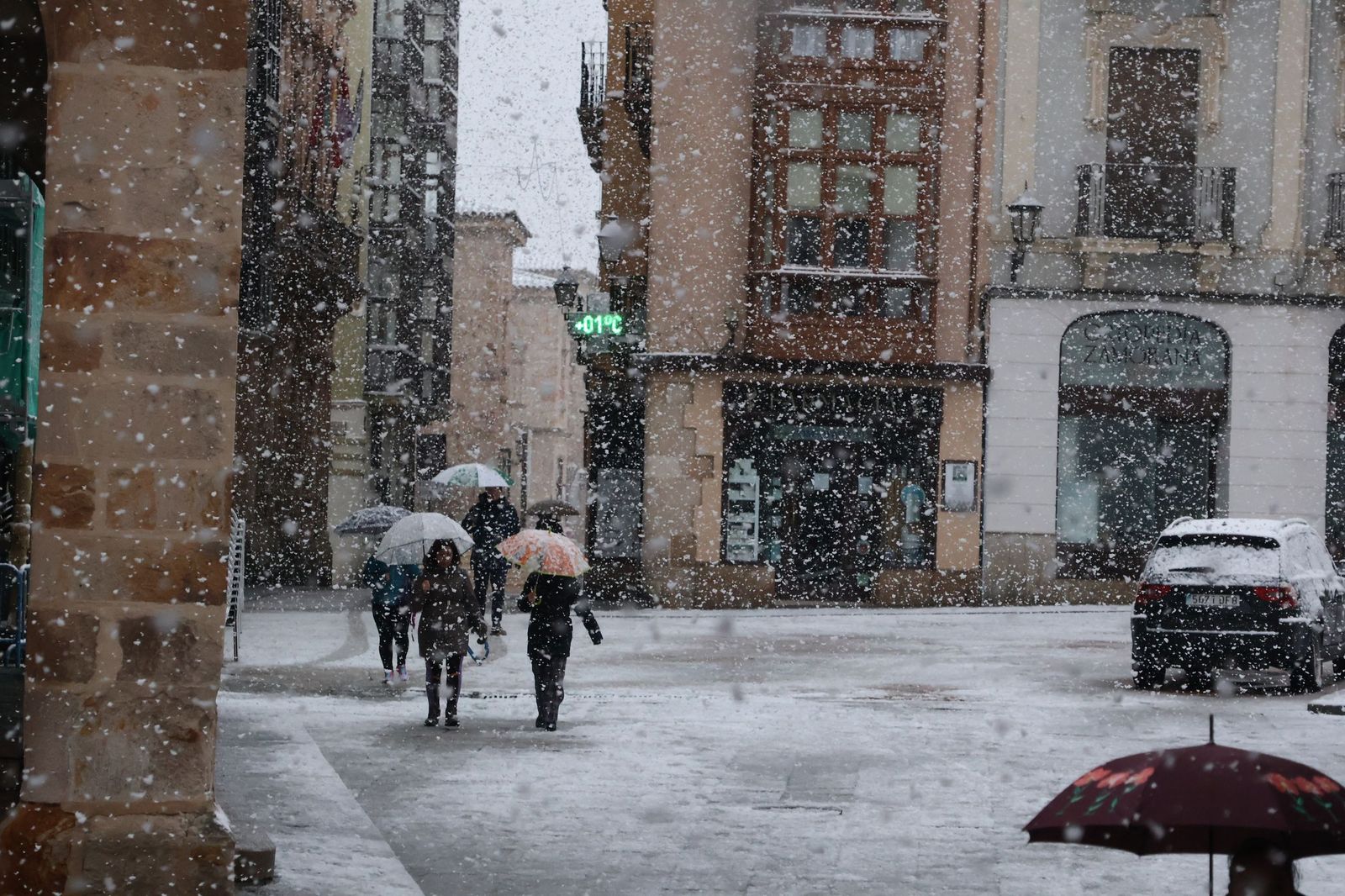 GALERÍA | Nieve en Zamora capital este miércoles