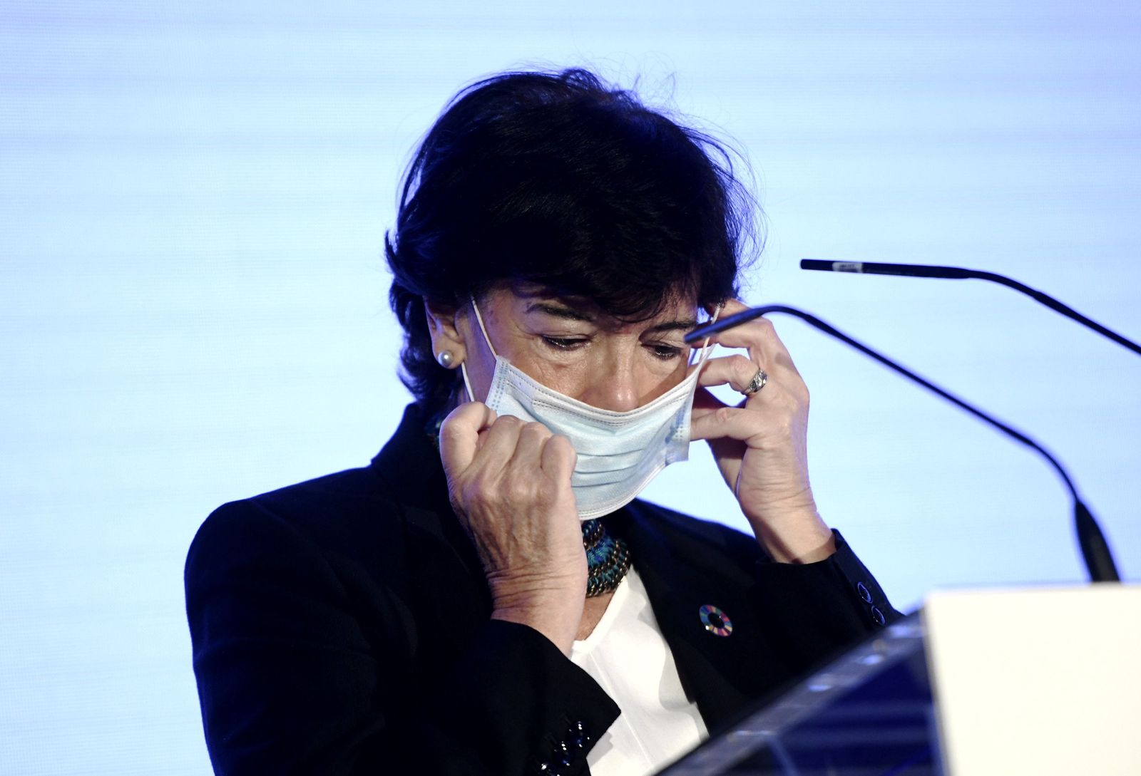 La ministra de Educación y Formación Profesional, Isabel Celaá, en un acto esta semana