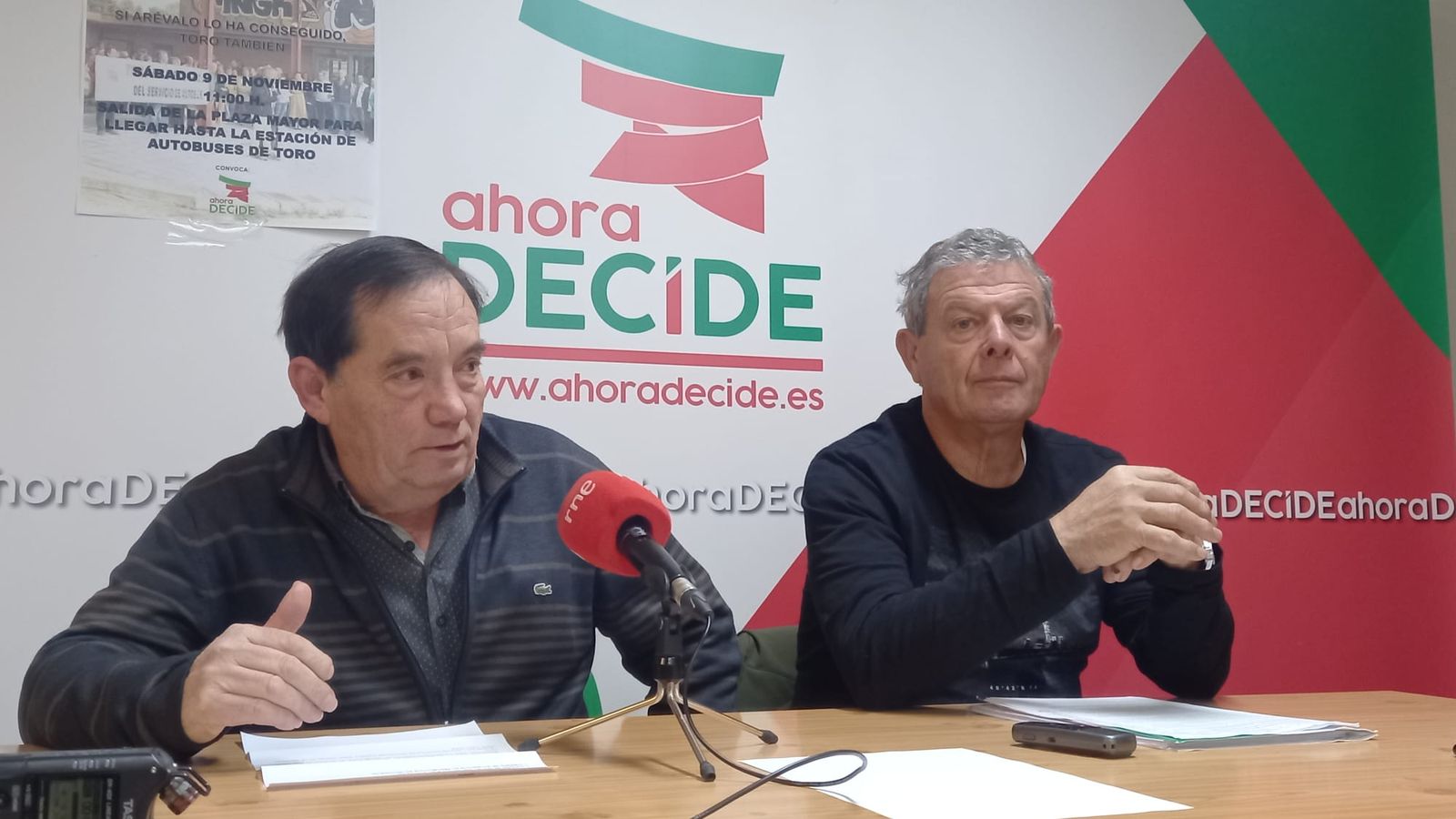 Juan Blas Martín y Manuel Fuentes de Ahora Decide