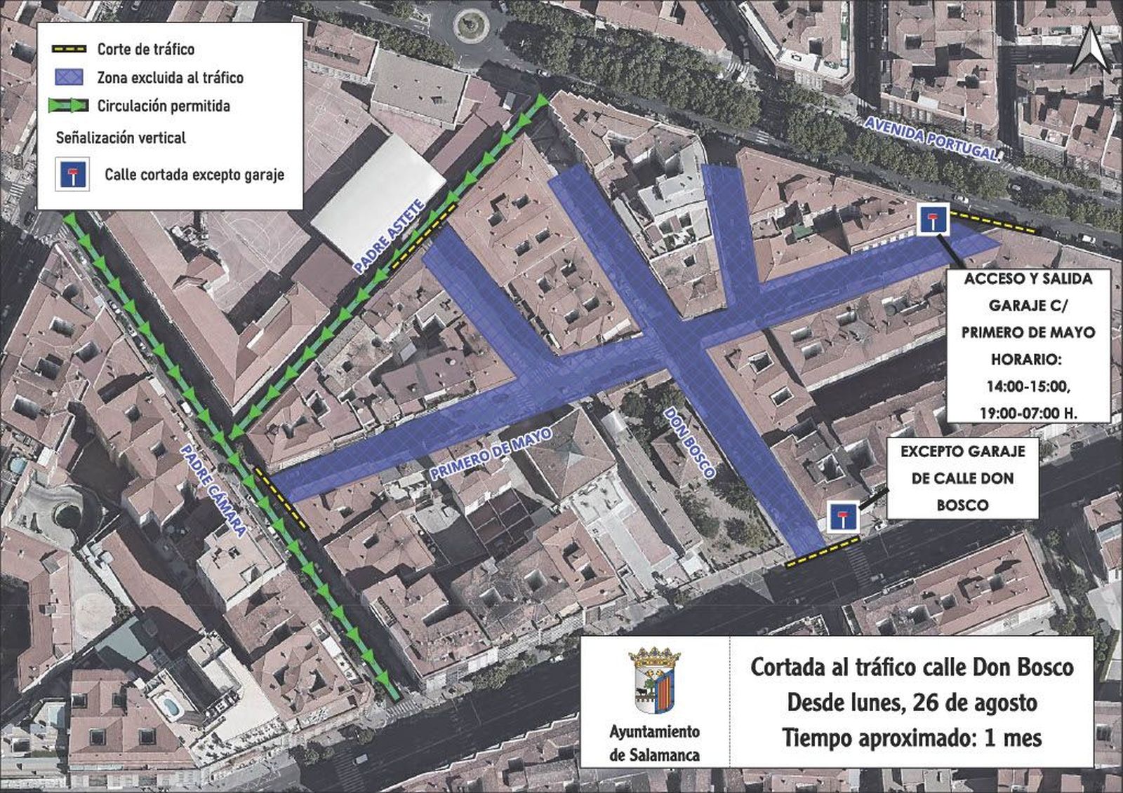 Corte de tráfico en Labradores