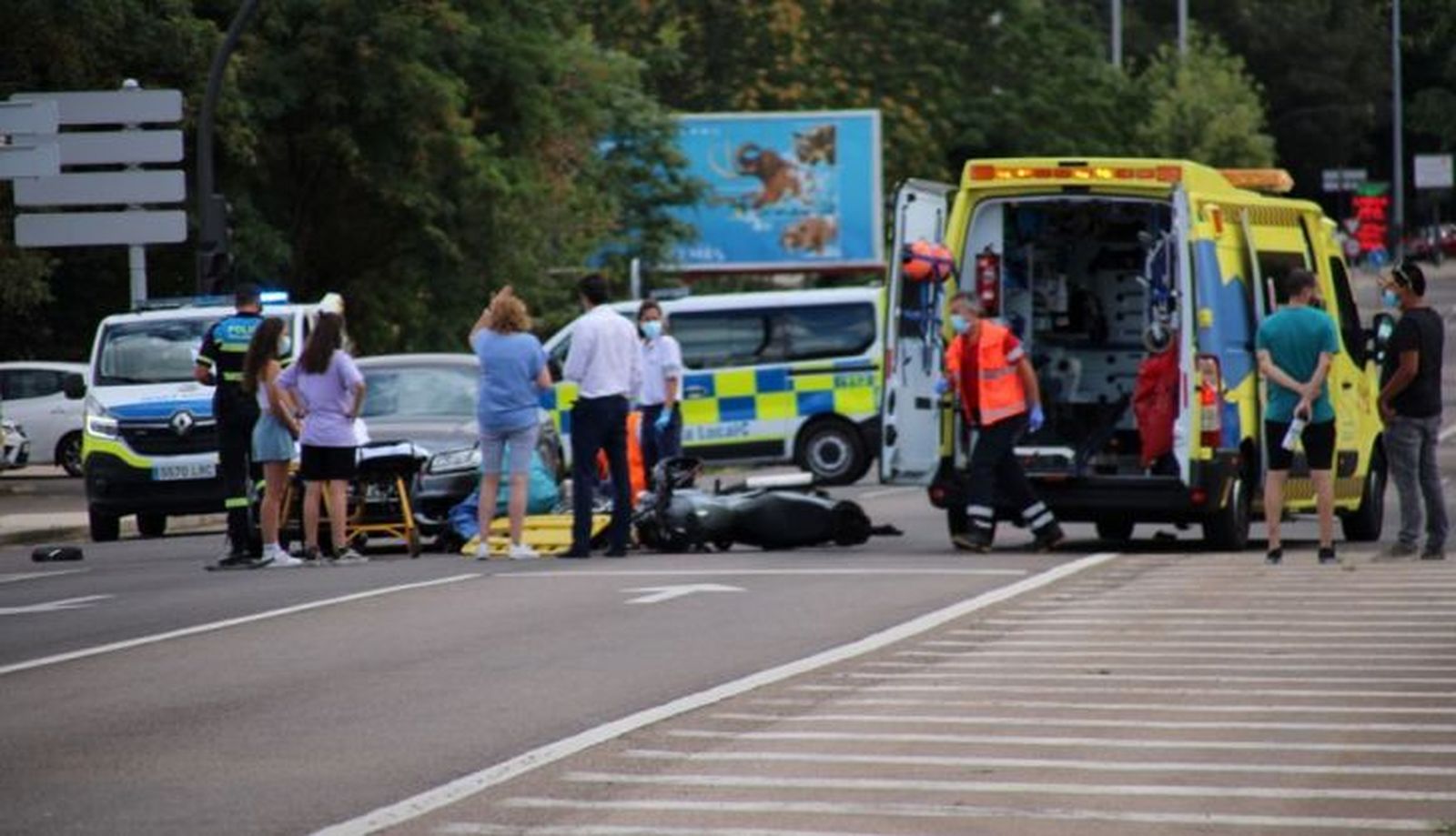 Accidente junto al Carrefour