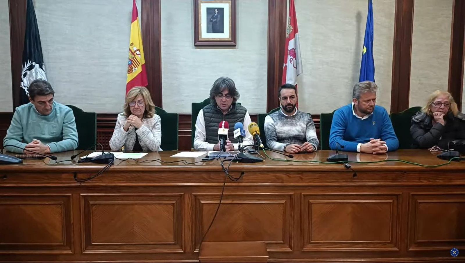 Rueda de prensa del alcalde de Béjar, Luis Francisco Martín