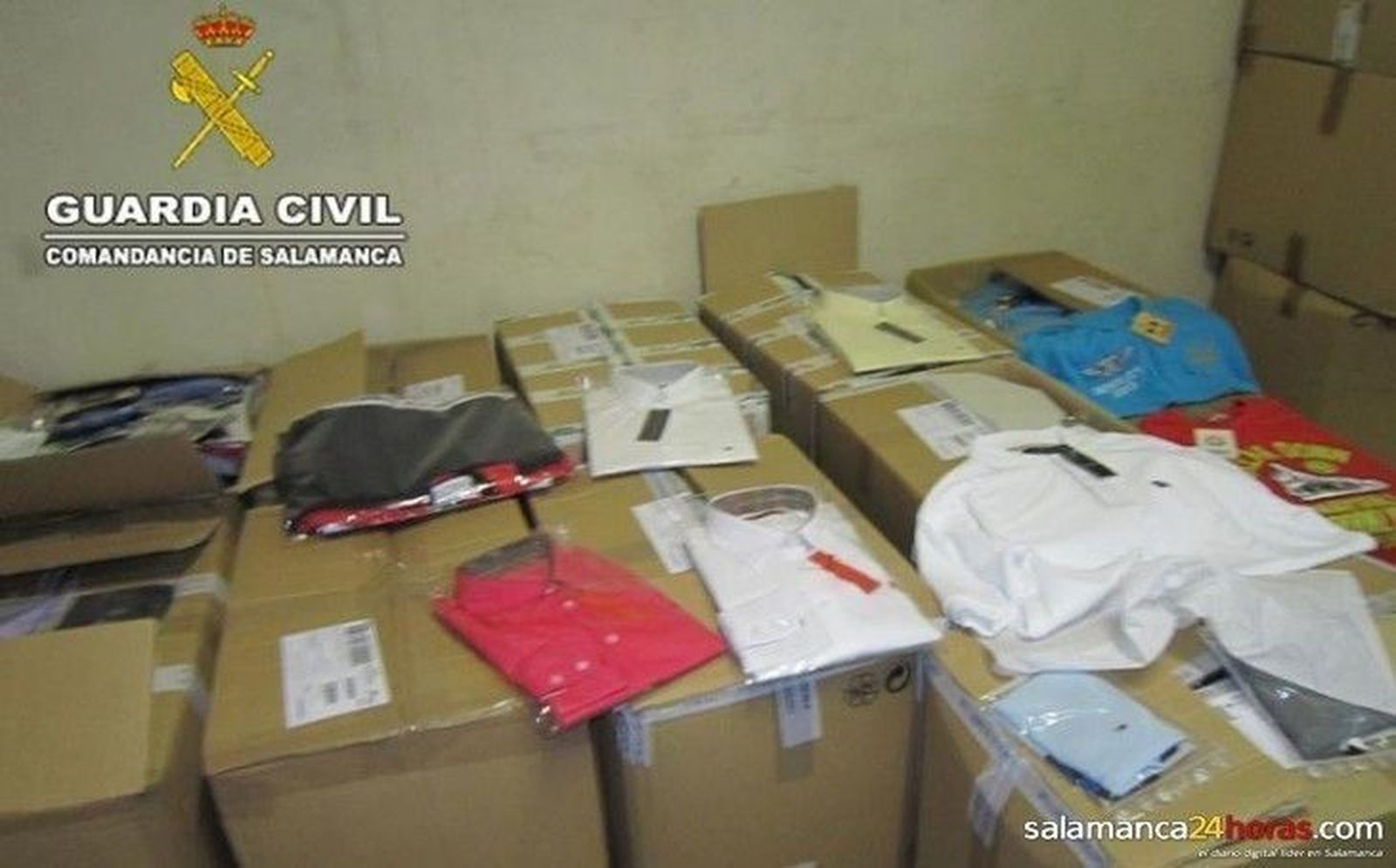 La Guardia Civil intercepta dos furgonetas en Fuentes de Oñoro con falsificaciones