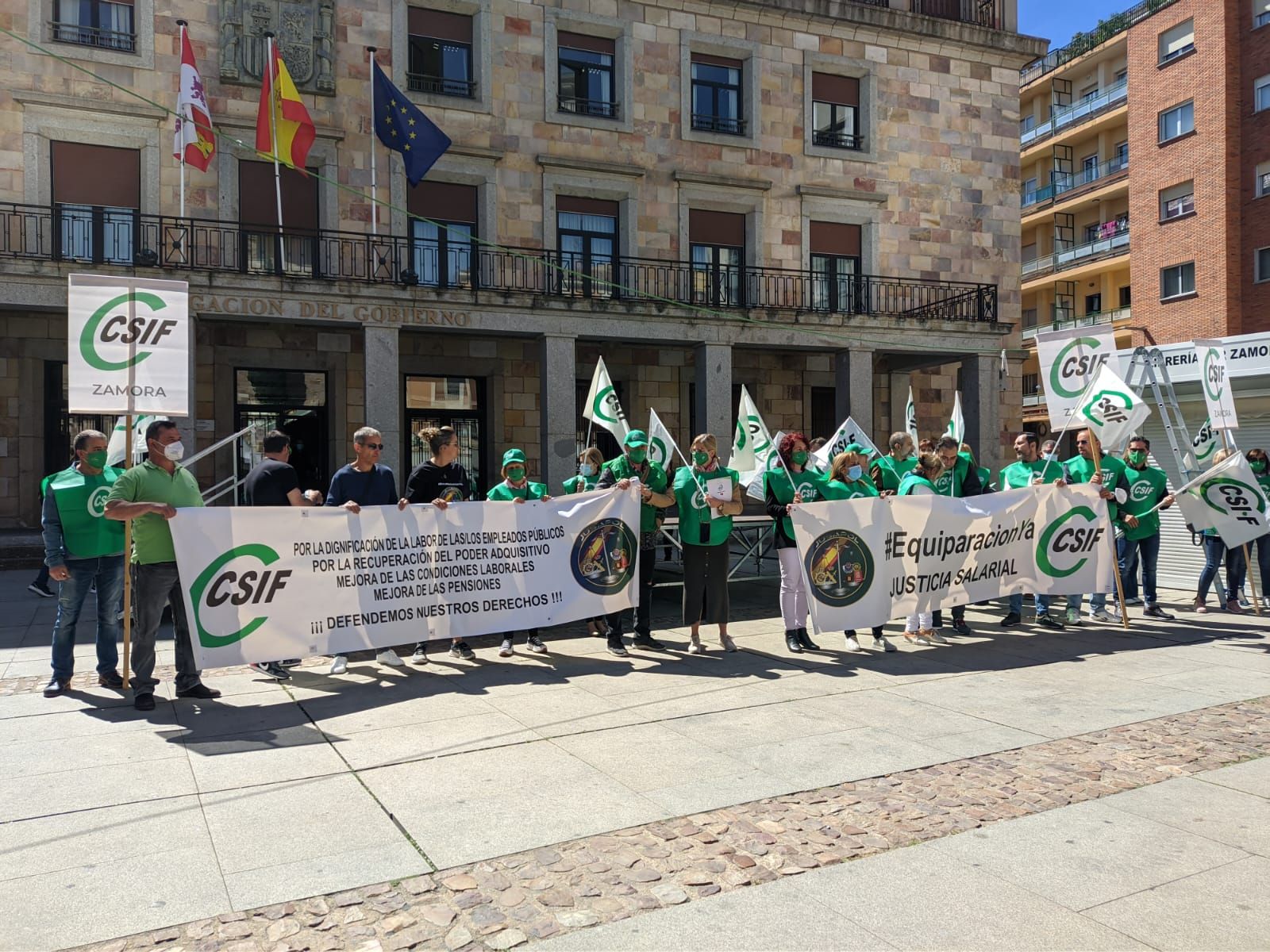 Manifestación de CSIF frente a la Subdelegación del Gobierno