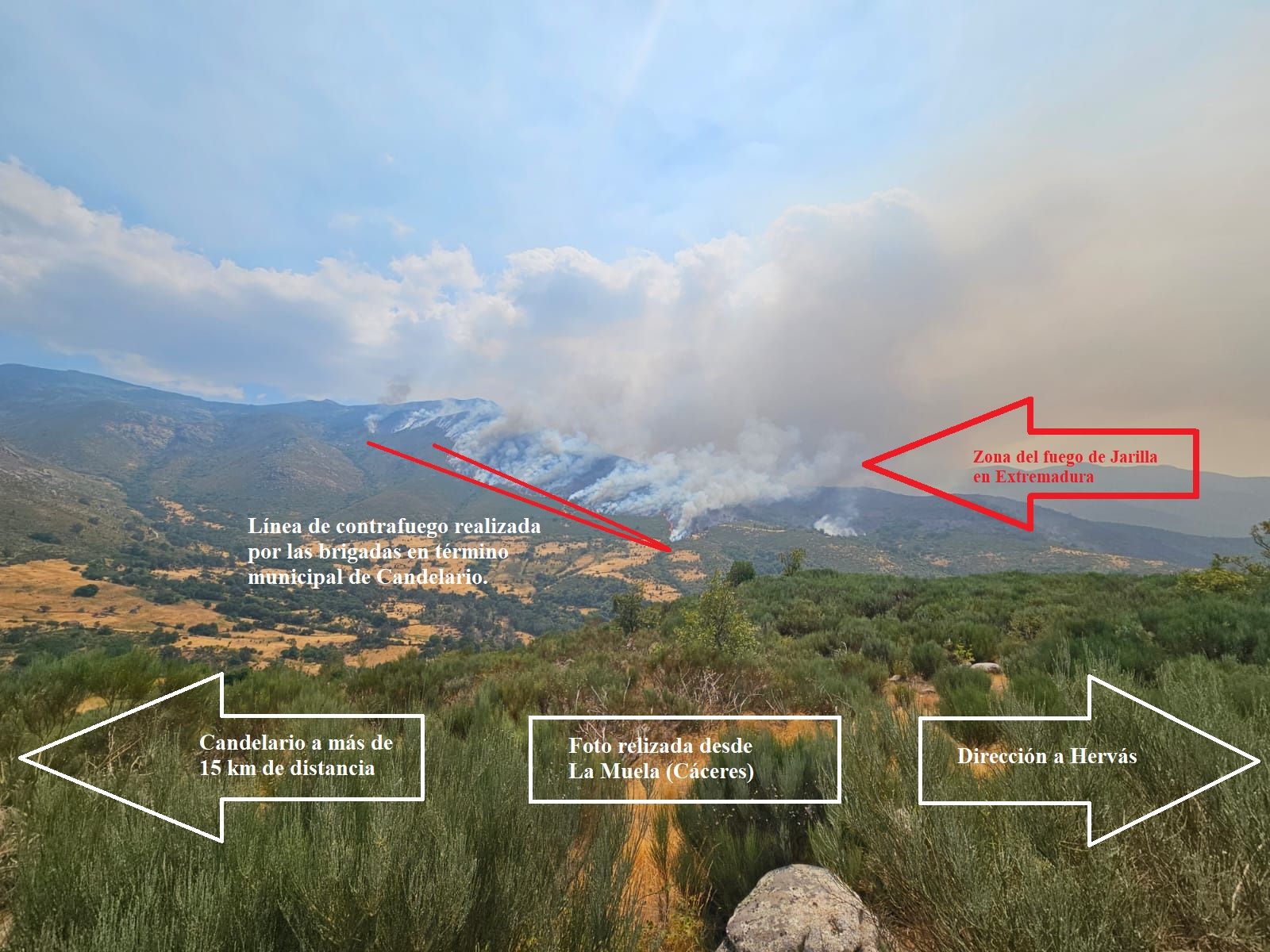Incendio en Candelario