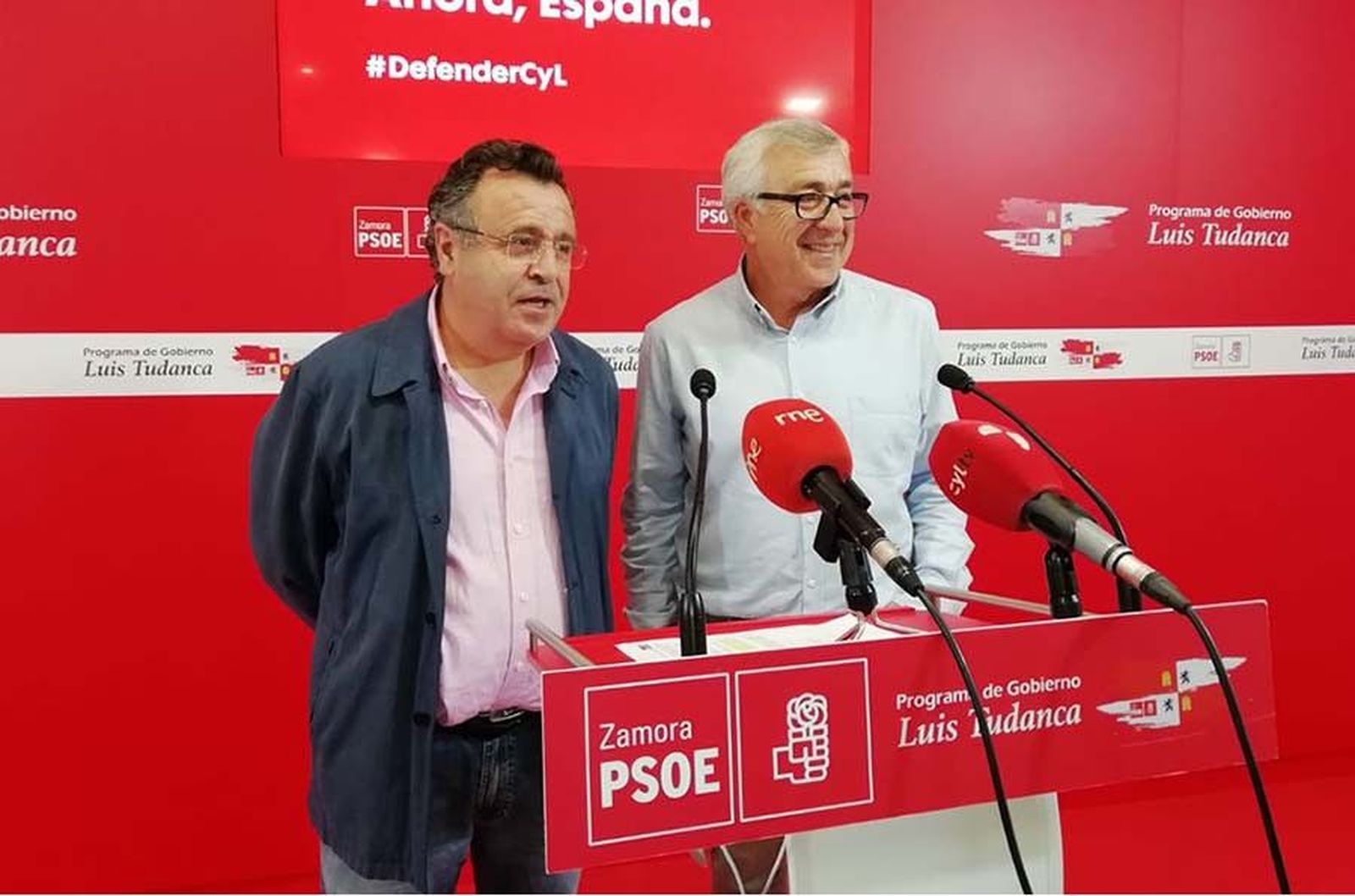PSOE Zamora José Fernández y JI Martín Benito Octubre 2019