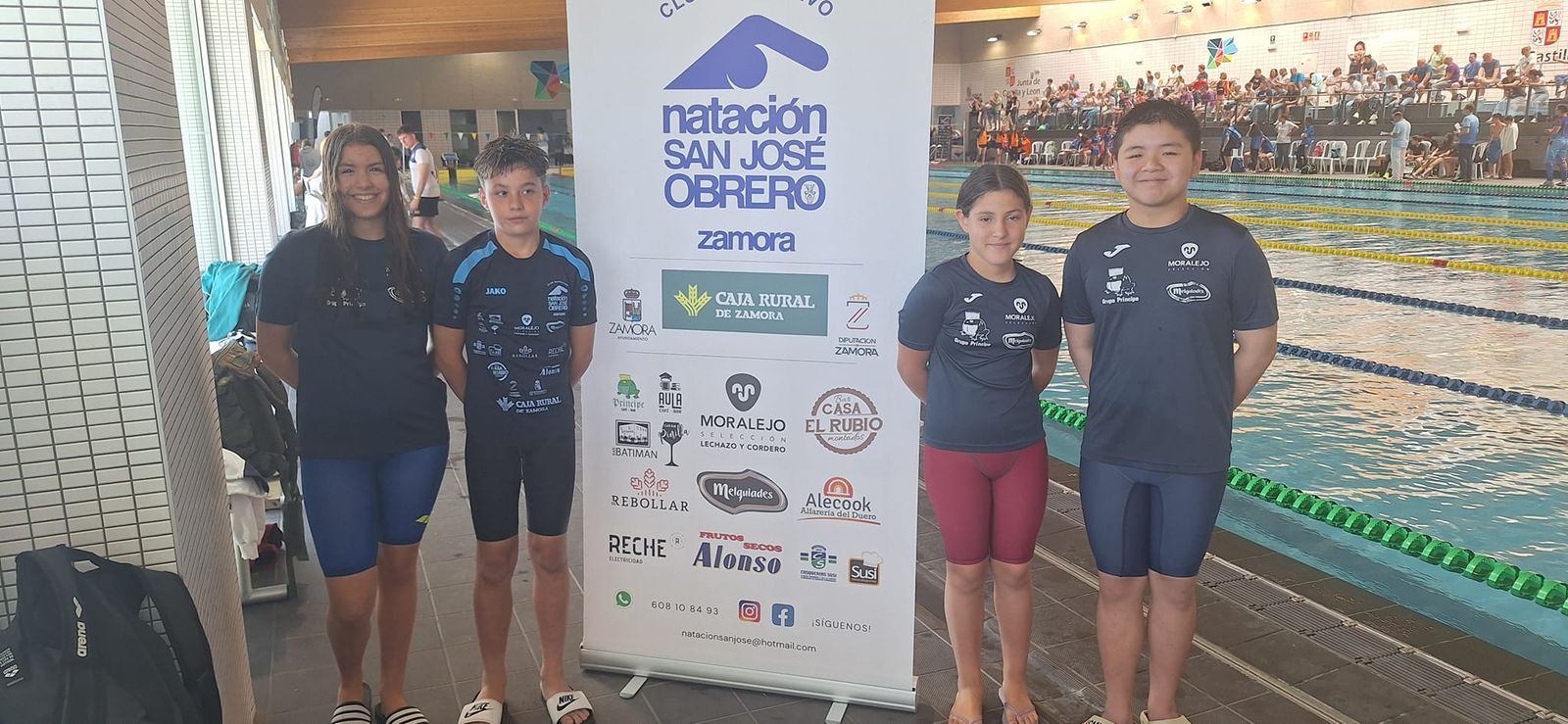 Nadadores alevines del CD Natación San José Obrero que han participado en la prueba