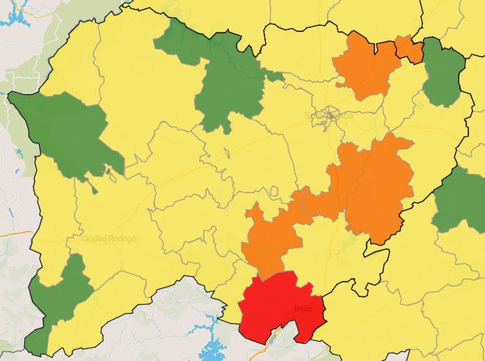 Corona 7 dias provincia salamanca