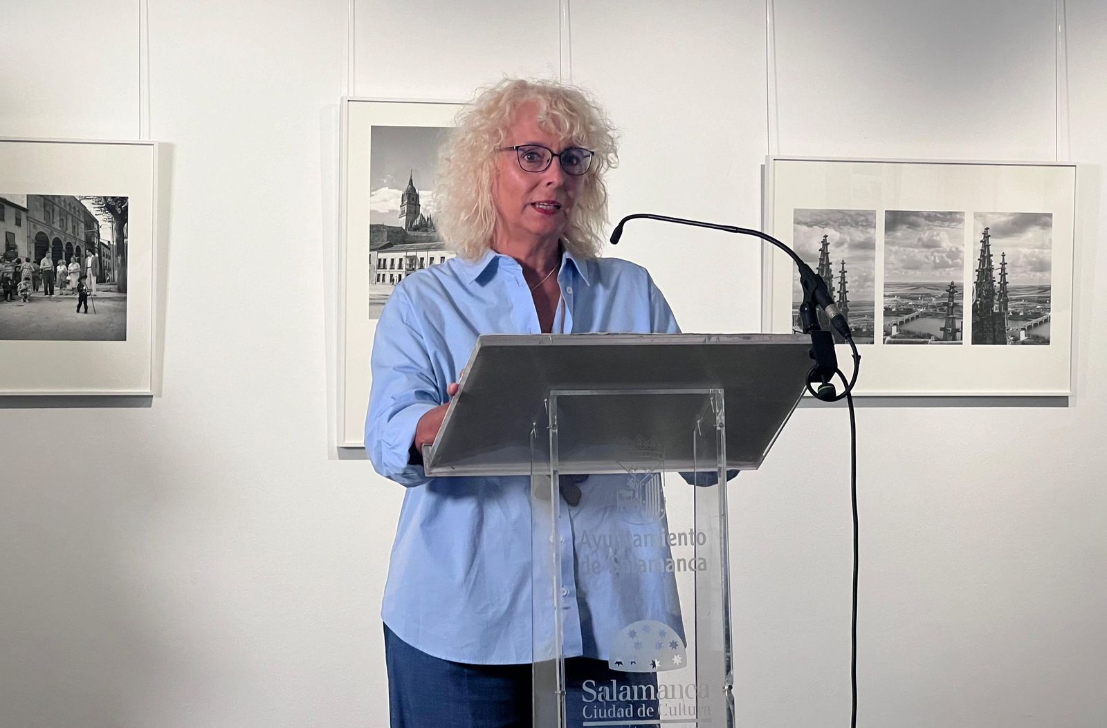 Maite Conesa, directora de la Filmoteca de Castilla y León Exposición 'Salamanca, un paseo de verano. Entre la Plaza y el río (1853-1975)'