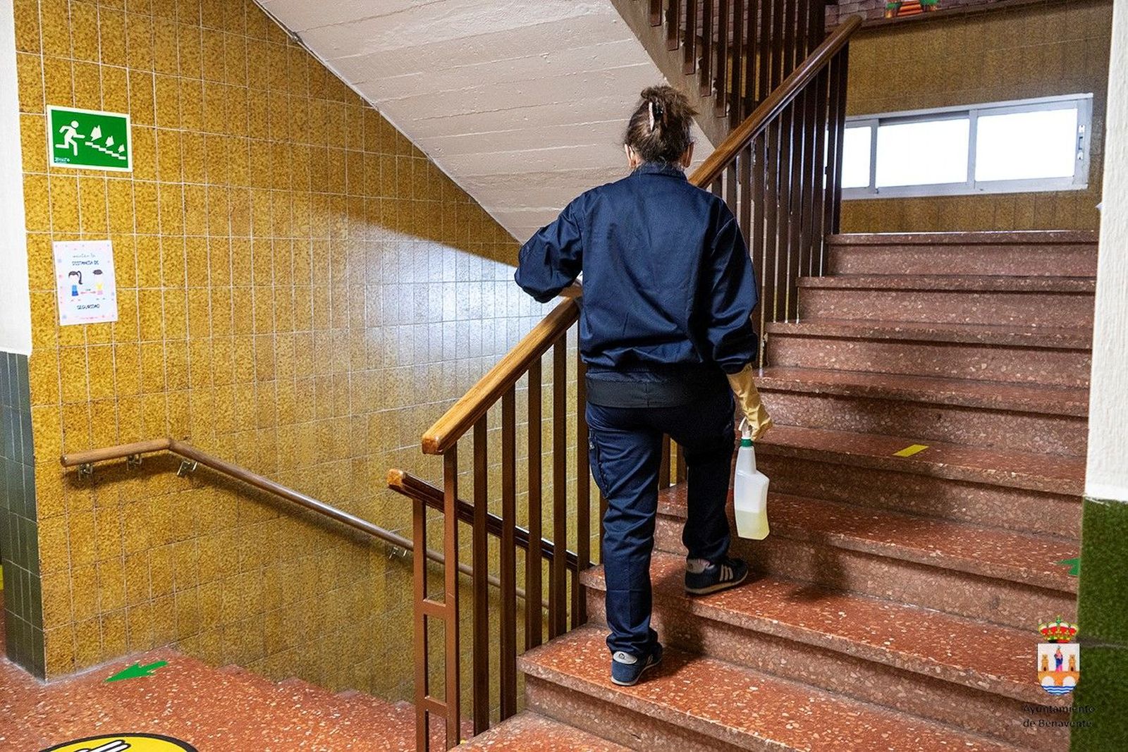 Limpieza y desinfección en los centros escolares de Benavente