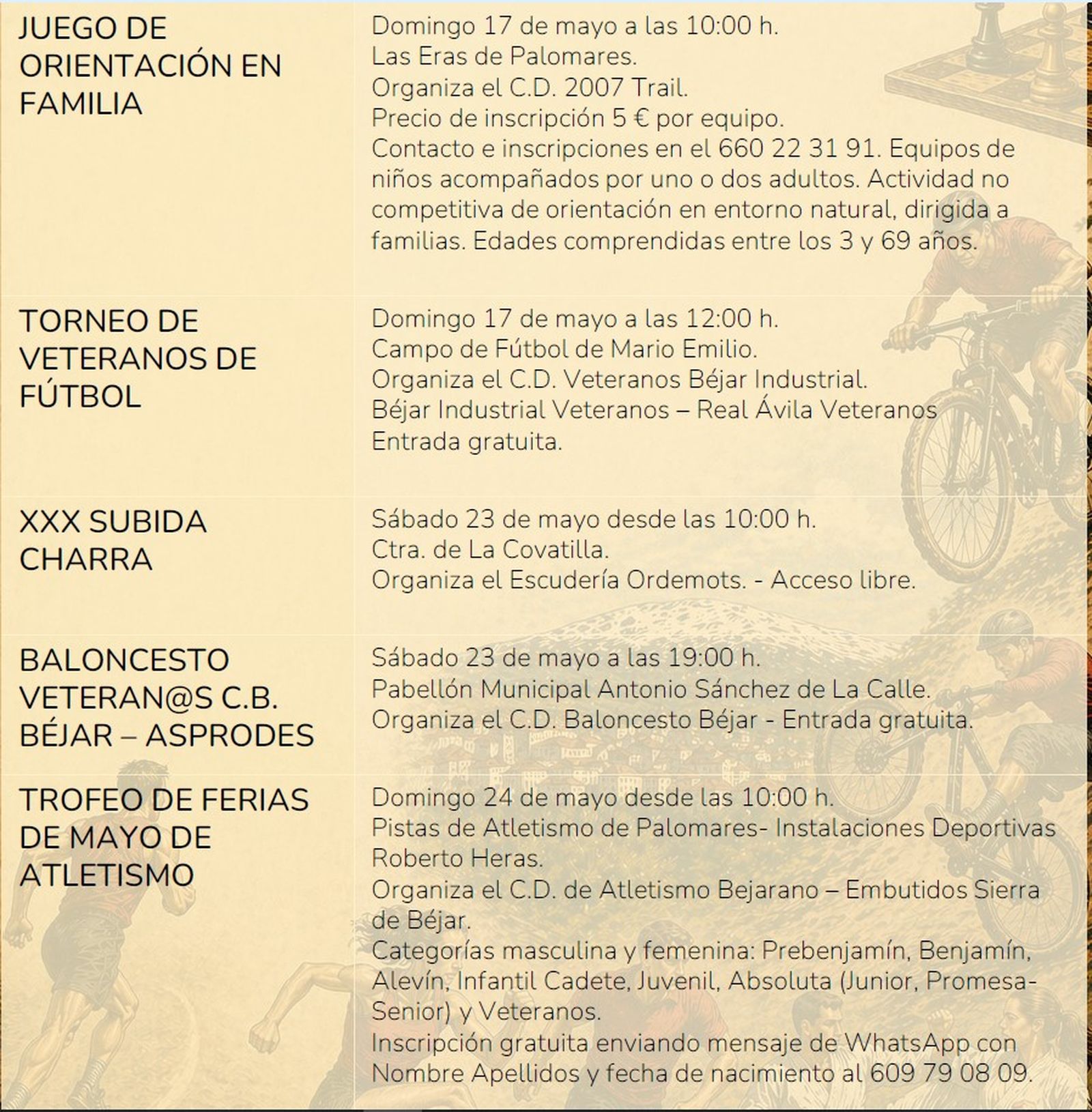 Deporte en las Ferias de Mayo en Béjar