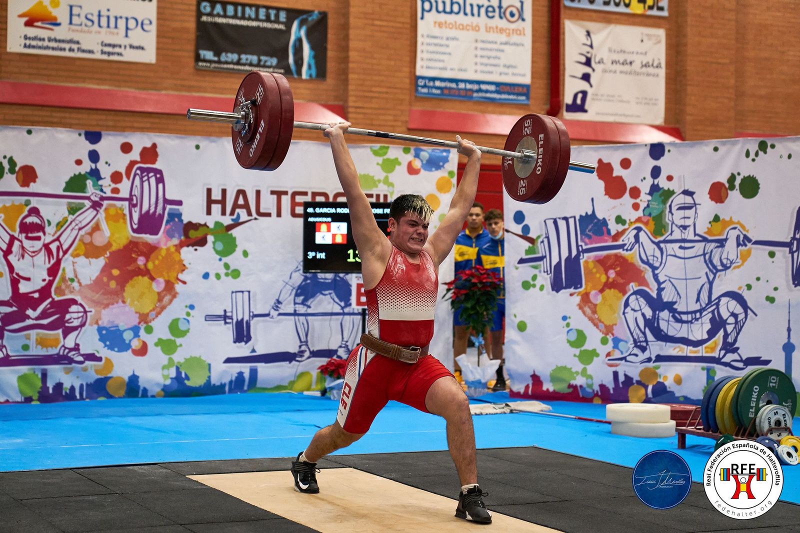 José Francisco García Rodrigues, en el Campeonato de España sub15 de Halterofilia