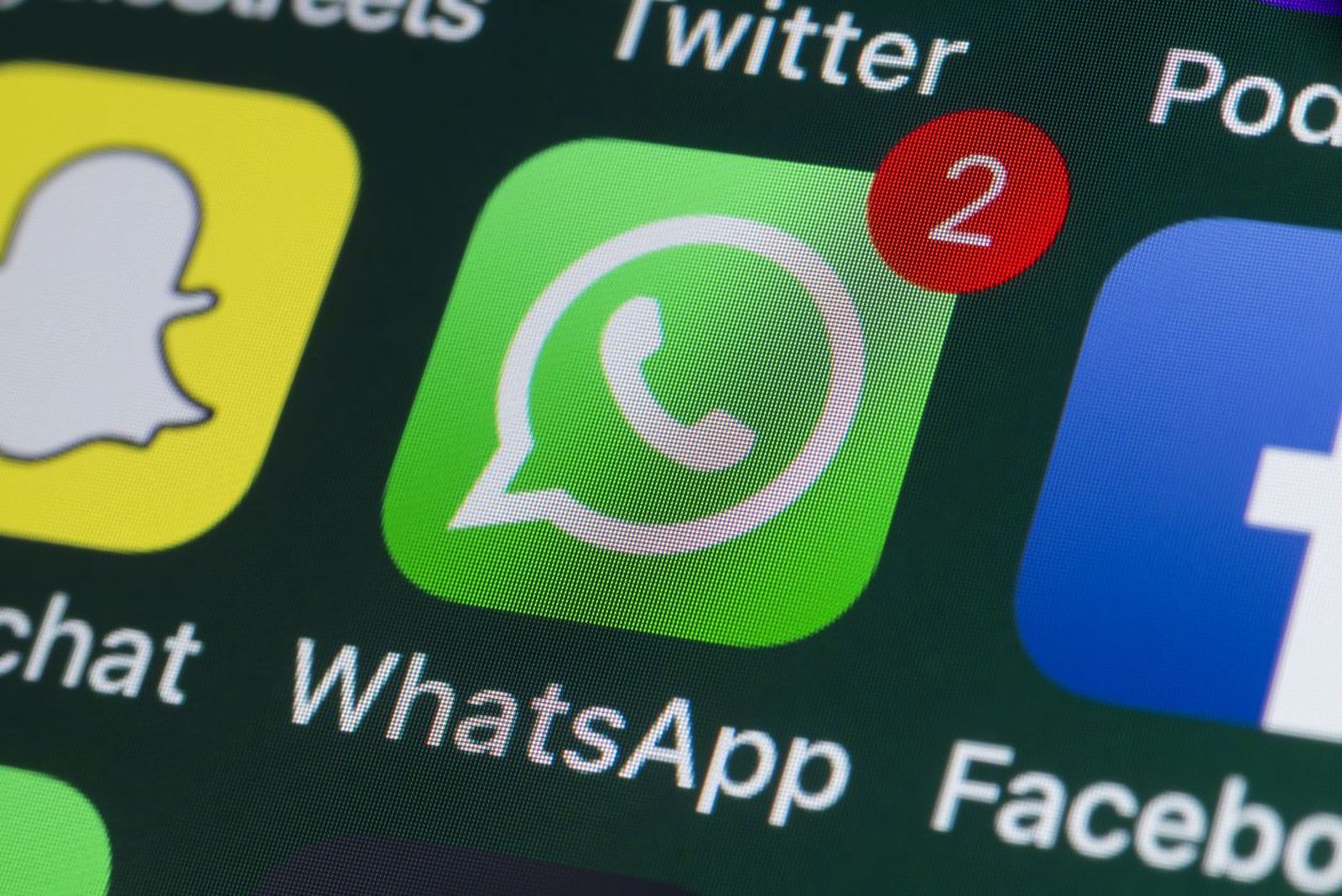 Aplicación de WhatsApp en un móvil