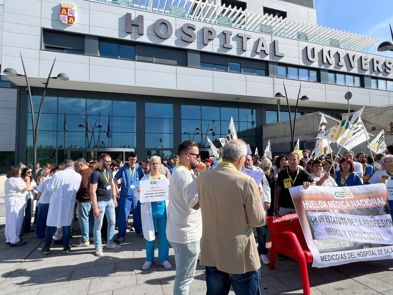 Huelga de médicos contra el borrador de Estatuto Marco en Salamanca 3 de octubre