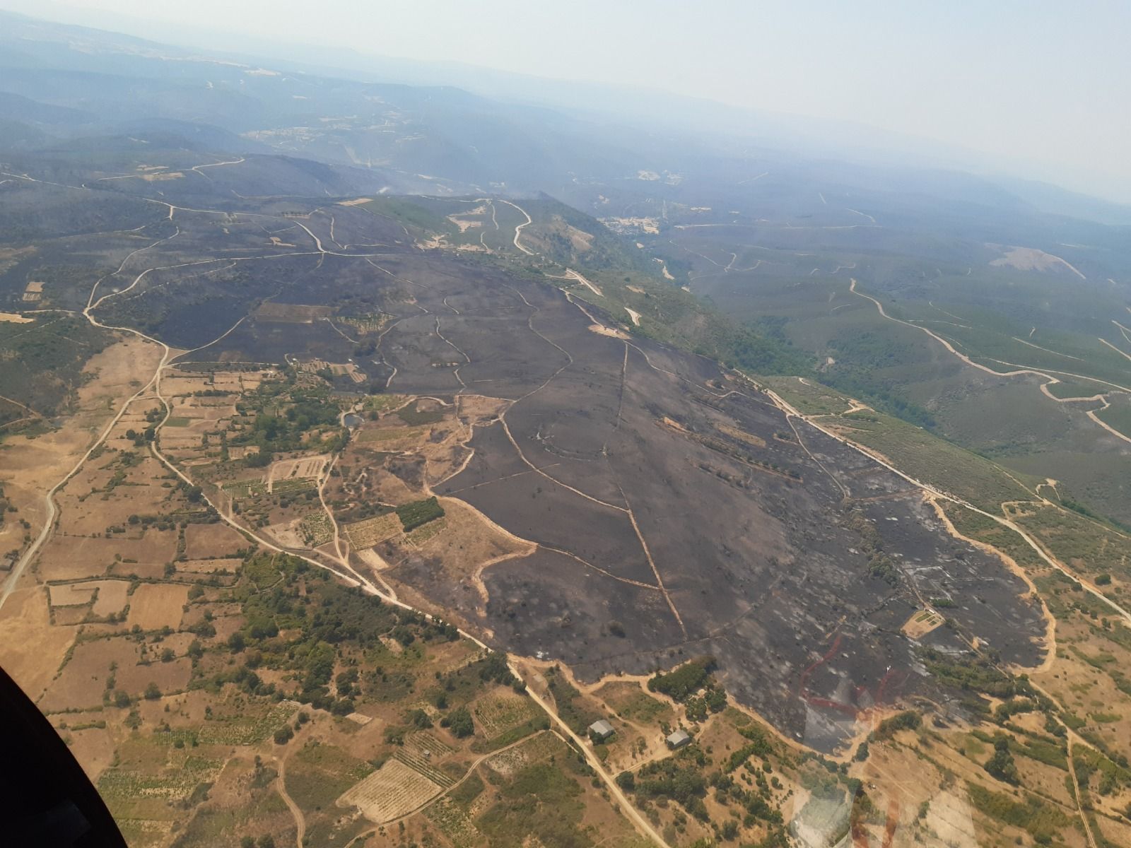 Superficie quemada en Figueruela